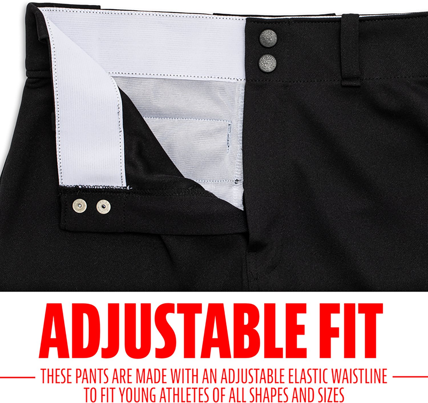 Franklin Sports Kids’ Relaxed Style Baseball + Softball Pants - view number 5