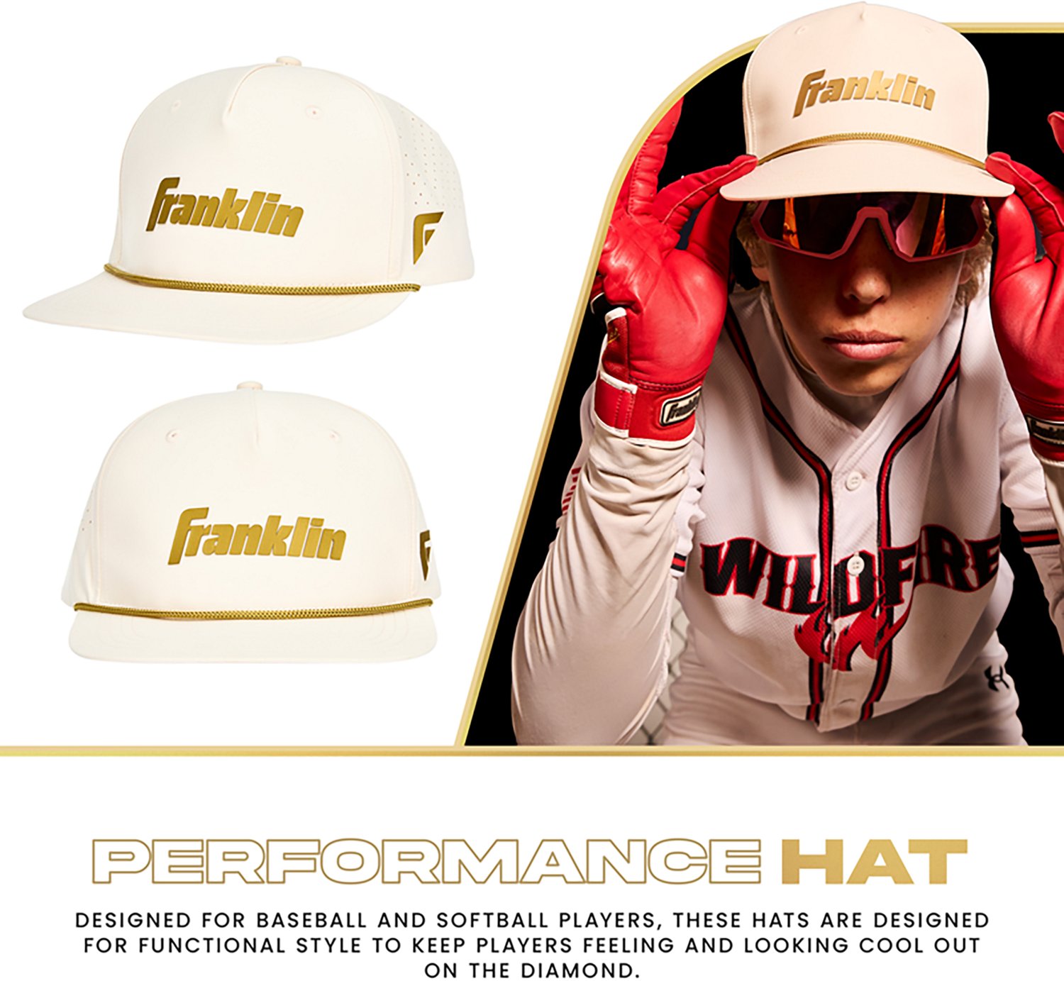 Franklin Sports Adults’ Snapback Baseball + Softball Hat - view number 2