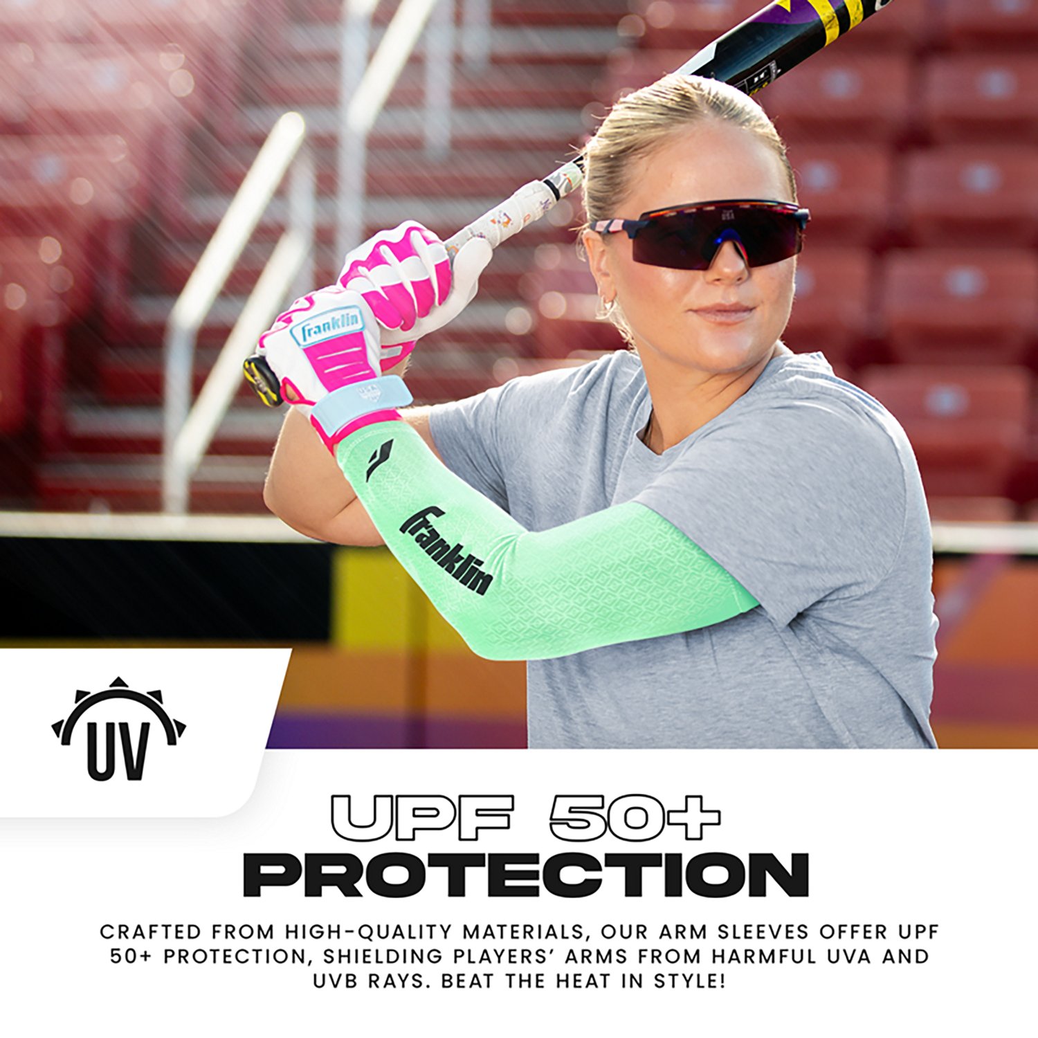 Franklin Sports Adults’ Baseball + Softball Arm Compression Sleeves  - view number 4