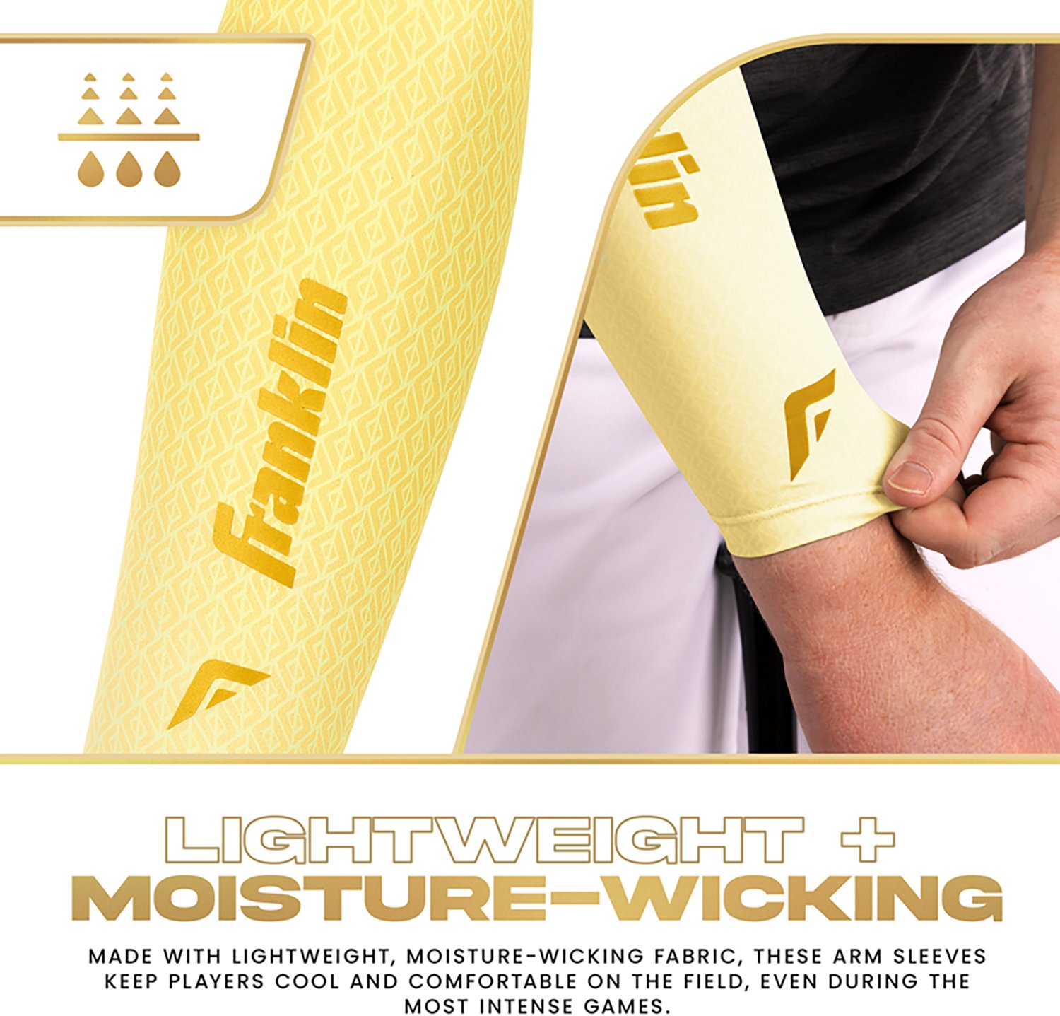 Franklin Sports Kids’ Baseball + Softball Arm Compression Sleeves - view number 5
