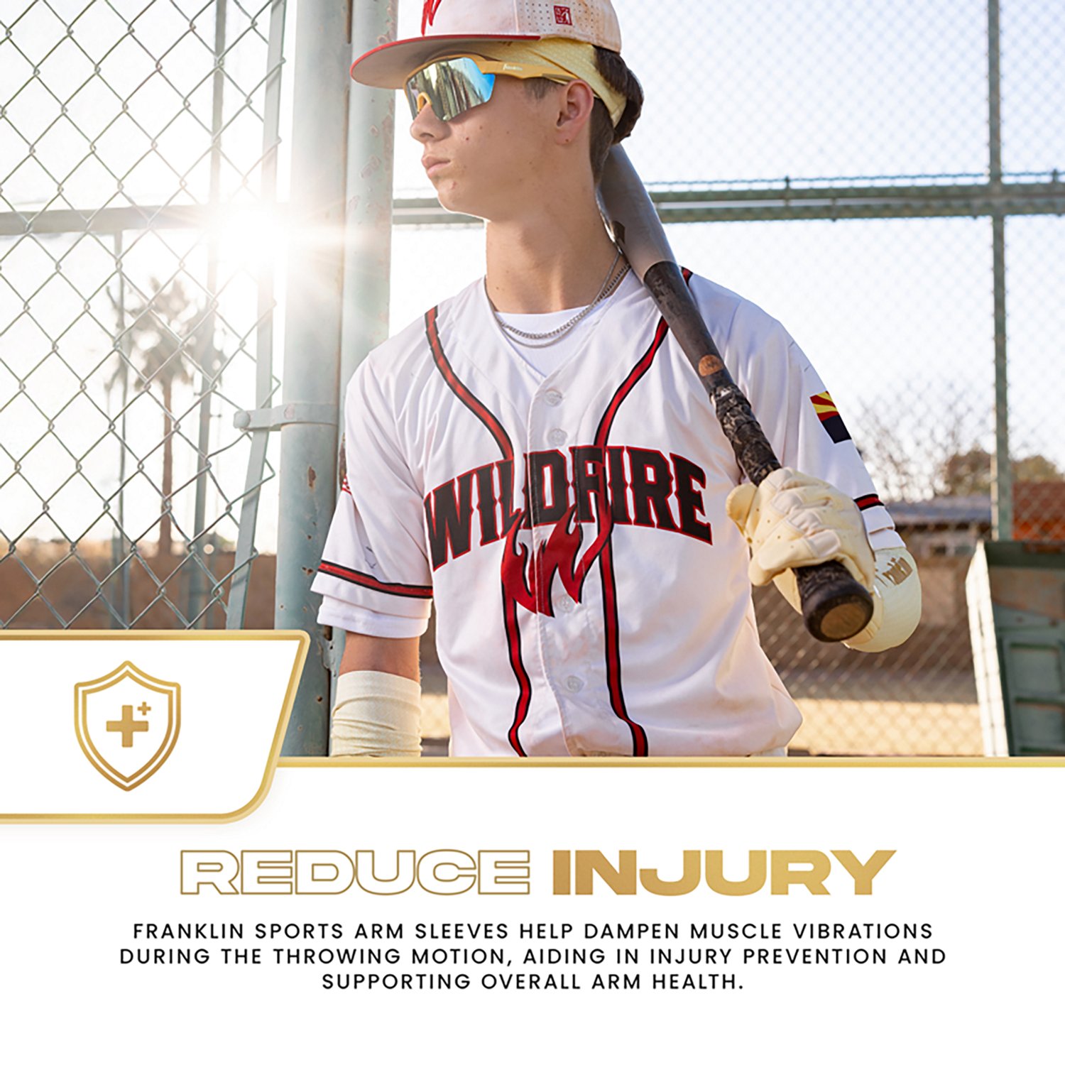 Franklin Sports Kids’ Baseball + Softball Arm Compression Sleeves - view number 7