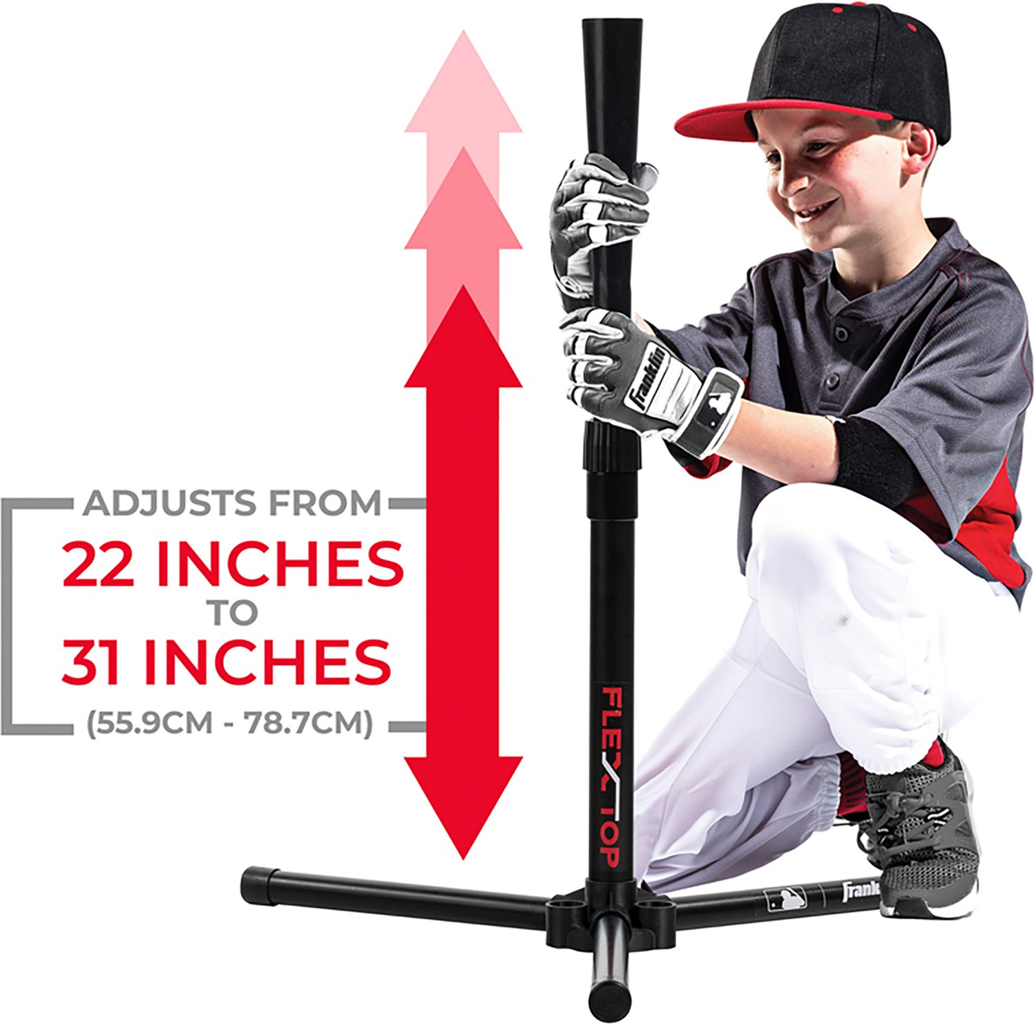 Franklin Sports Kids’ MLB Adjustable Flex Top T-ball Batting Tee