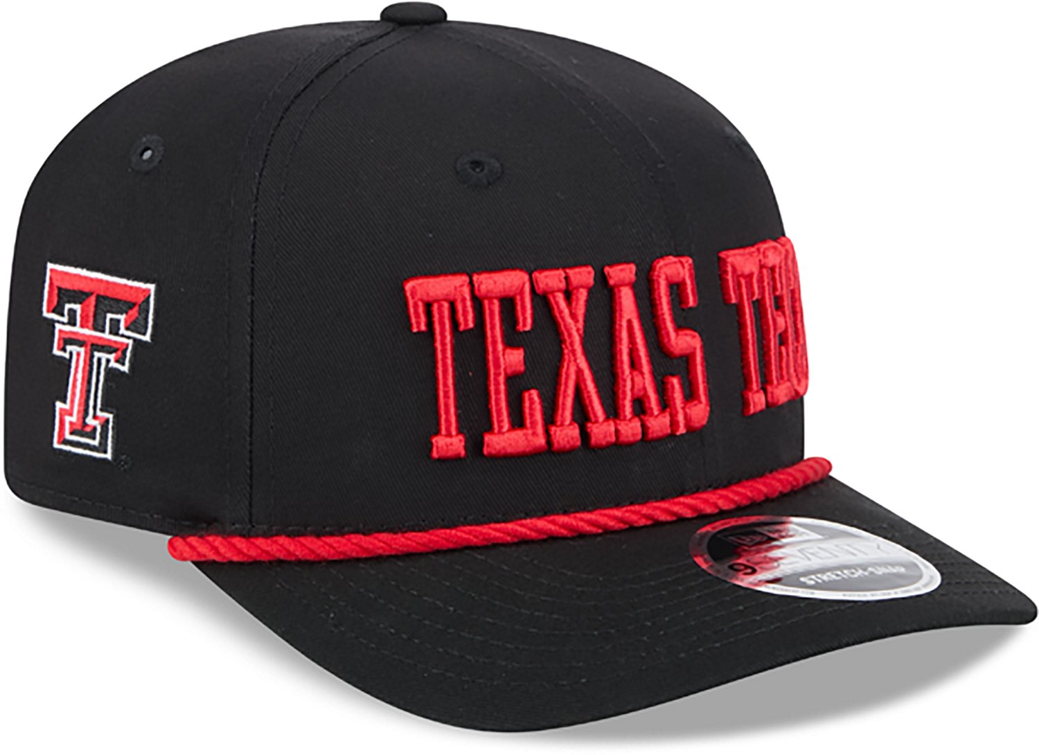 New Era Adults' Texas Tech Red Raiders School Wordmark 970SS Cap - view number 5