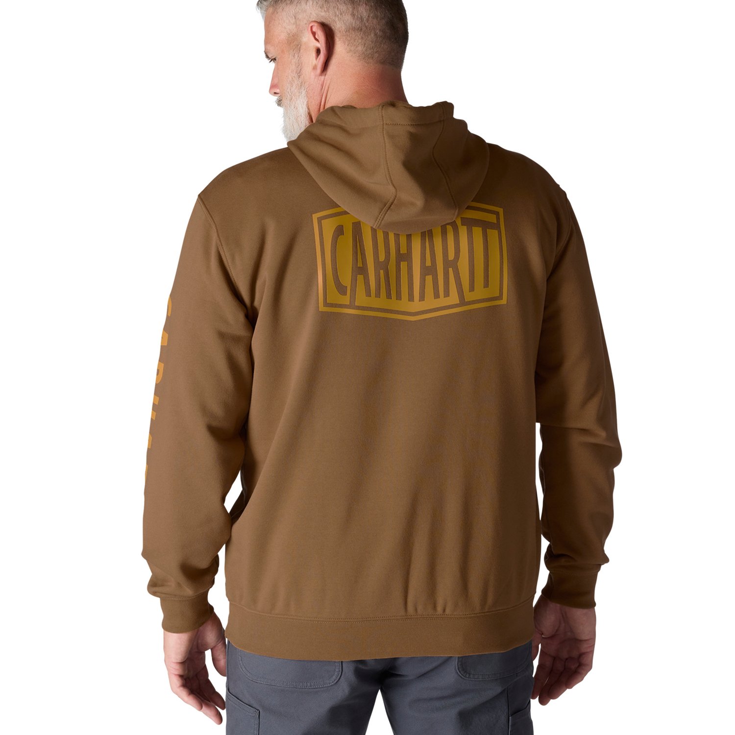 Carhartt Men's Logo Graphic Midweight Hoodie - view number 5