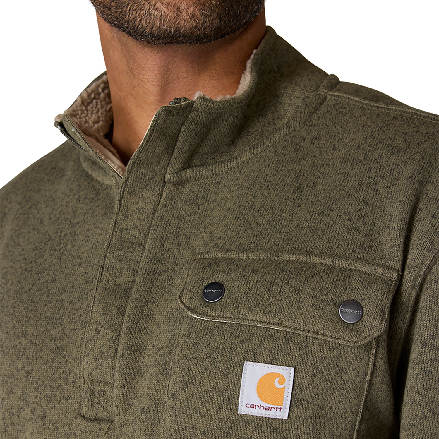 Carhartt Men's 1/4-Zip Pocket Fleece Sweater - view number 6