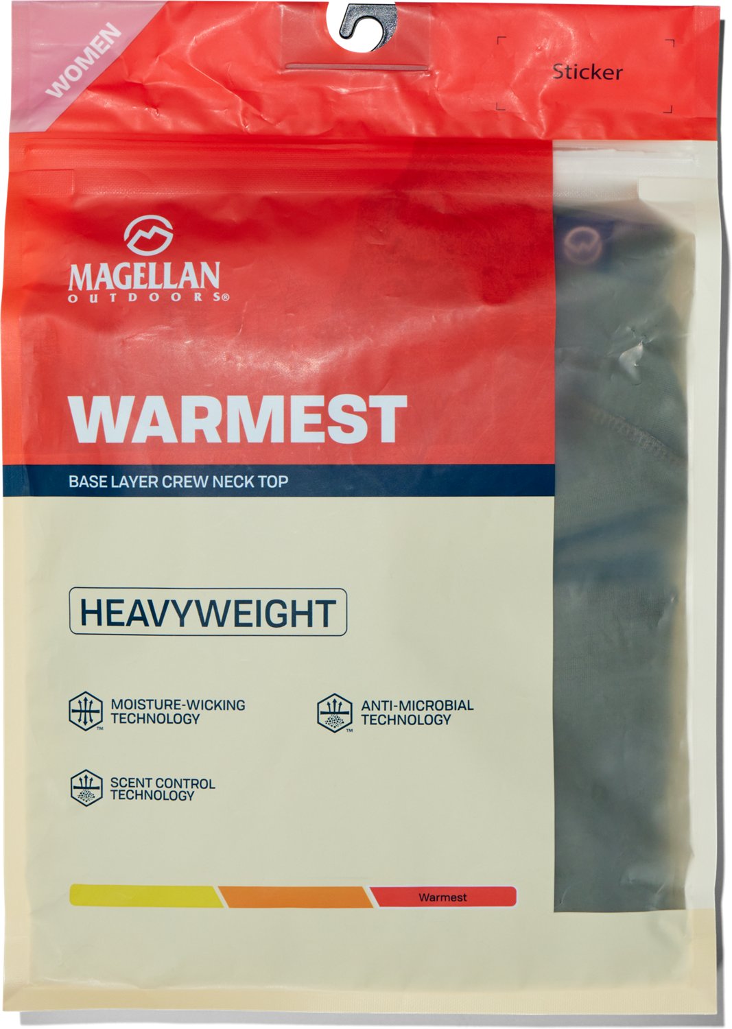 Magellan Outdoors Women's HuntGear Heavy Weight Baselayer Crew Neck Top - view number 3