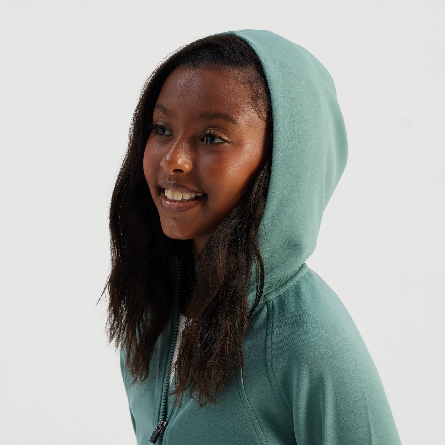 Freely Girls' Sandwashed Lux Half Zip Hoodie - view number 5