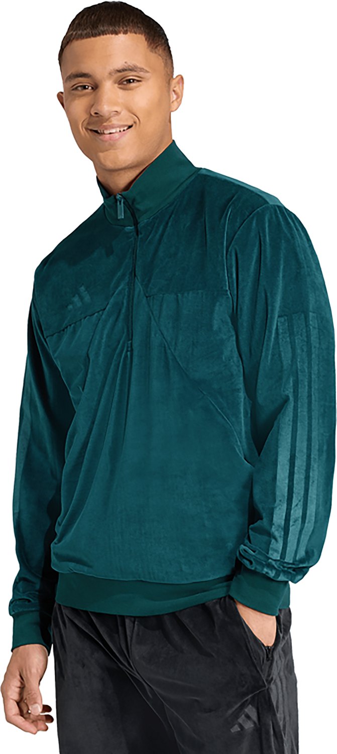 adidas Men's House of Tiro Velour Half-Zip Track Jacket