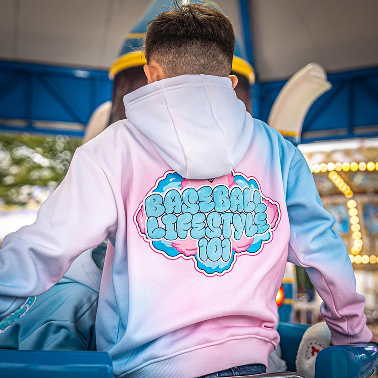 Baseball Lifestyle 101 Youths' Cotton Candy Hoodie - view number 4