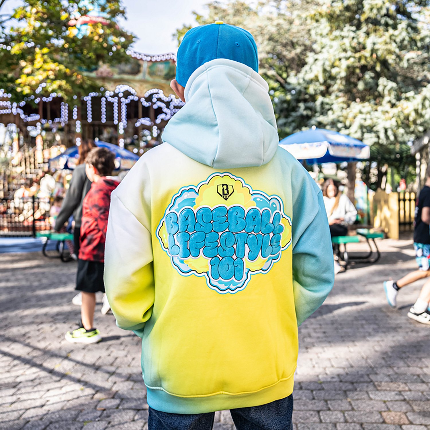 Baseball Lifestyle 101 Youths' Cotton Candy Hoodie - view number 3