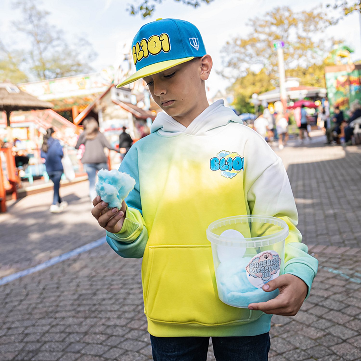 Baseball Lifestyle 101 Youths' Cotton Candy Hoodie - view number 4