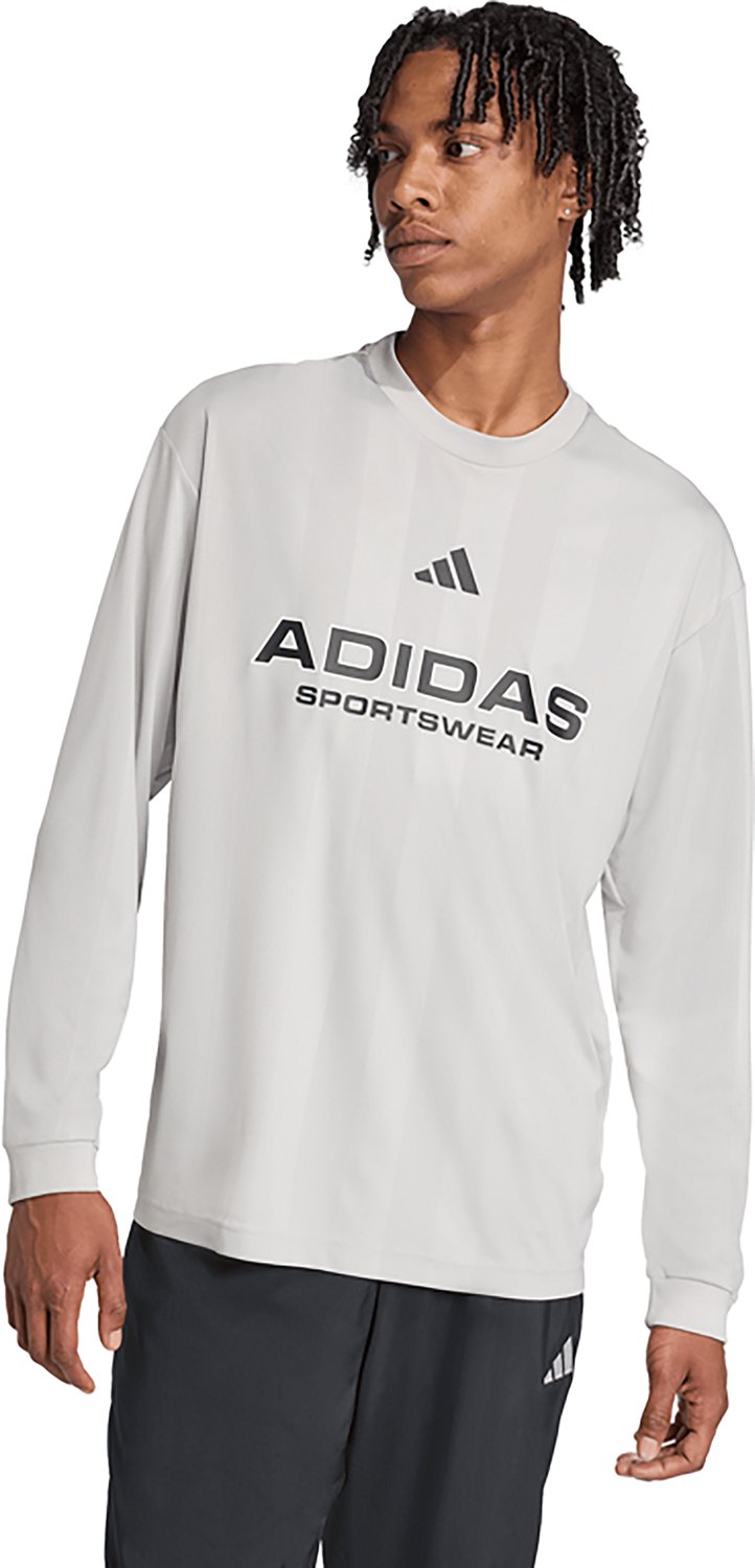 adidas Men's House of Tiro Long Sleeve Jacquard Sportswear Jersey Shirt