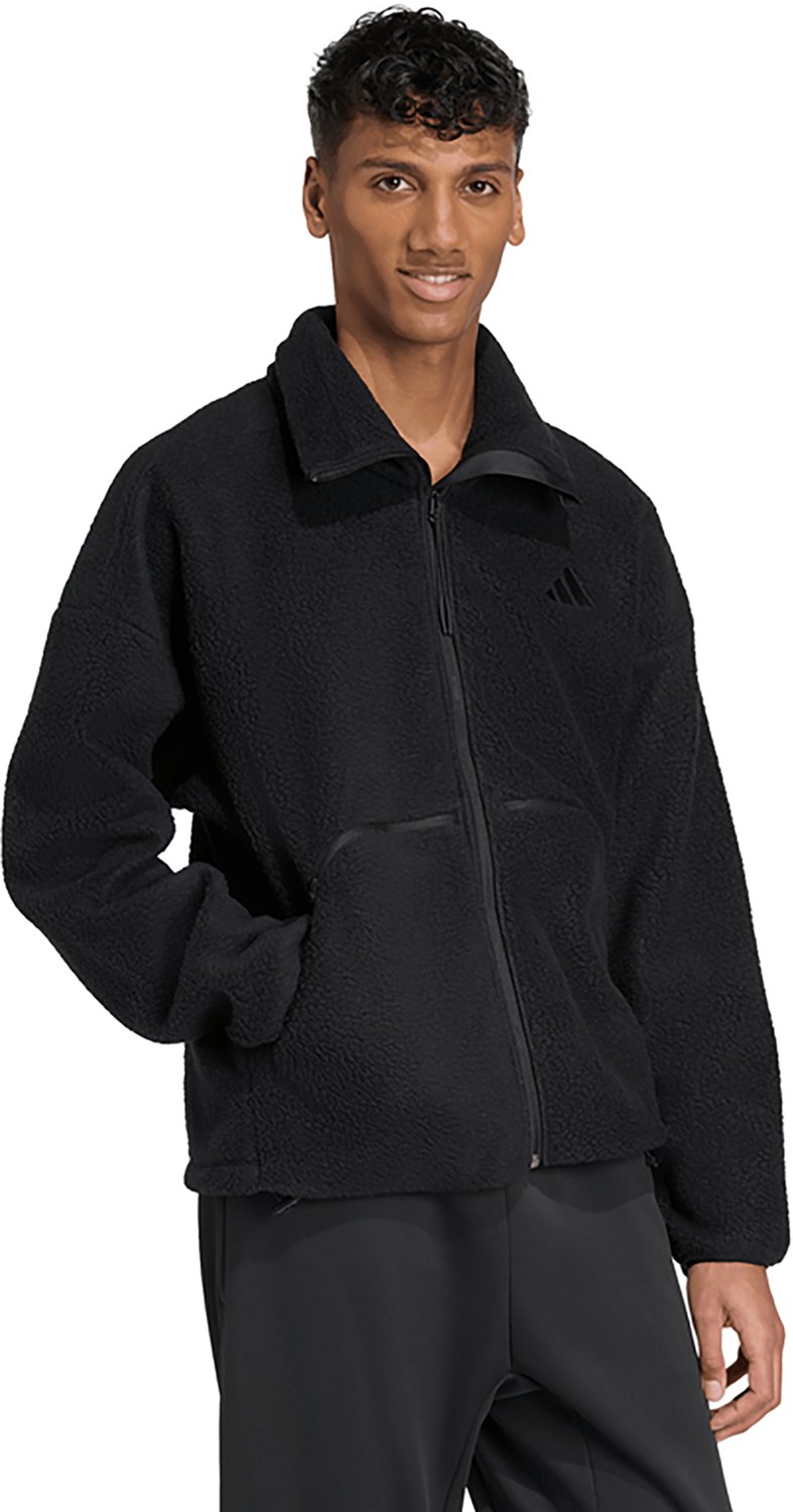 adidas Men's City Tech High Pile Fleece Full-Zip Sportswear Track Top - view number 2