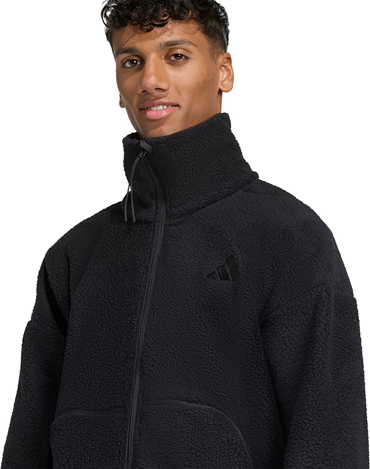 adidas Men's City Tech High Pile Fleece Full-Zip Sportswear Track Top - view number 4