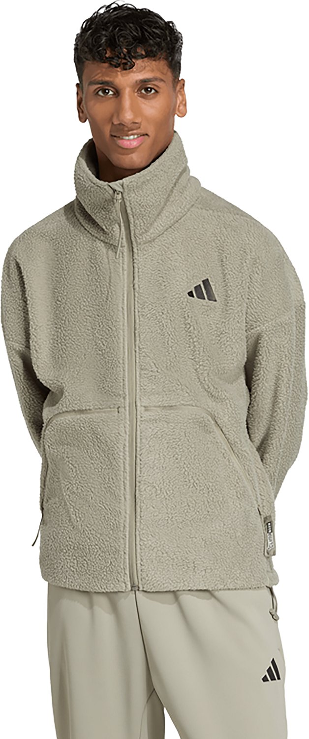 adidas Men's City Tech High Pile Fleece Full-Zip Sportswear Track Top