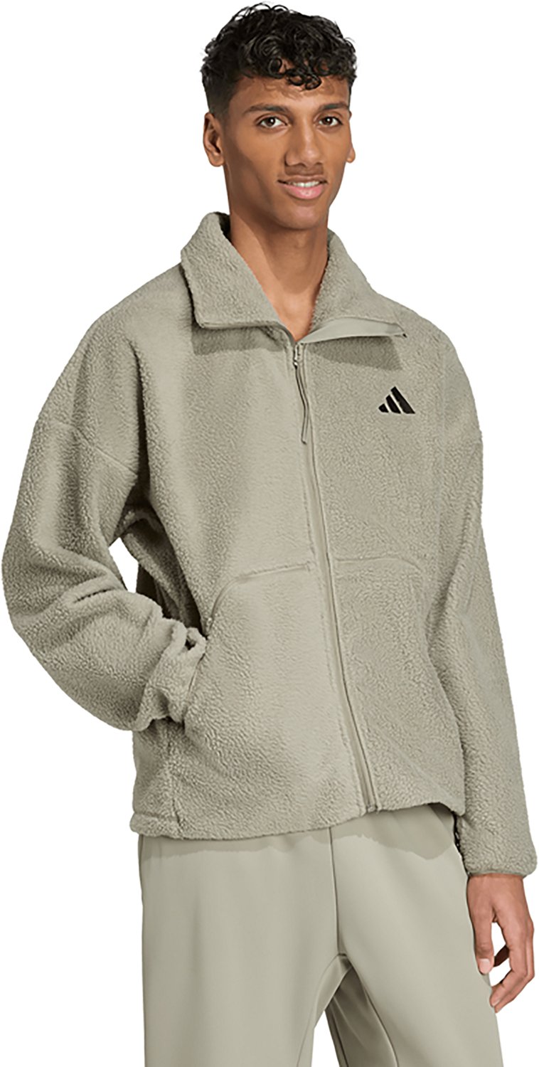 adidas Men's City Tech High Pile Fleece Full-Zip Sportswear Track