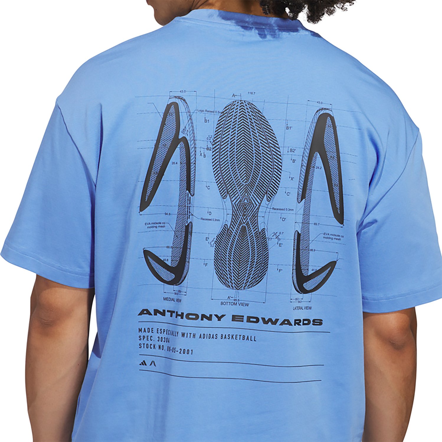 adidas Men's Anthony Edwards Schematic Graphic T-shirt - view number 5