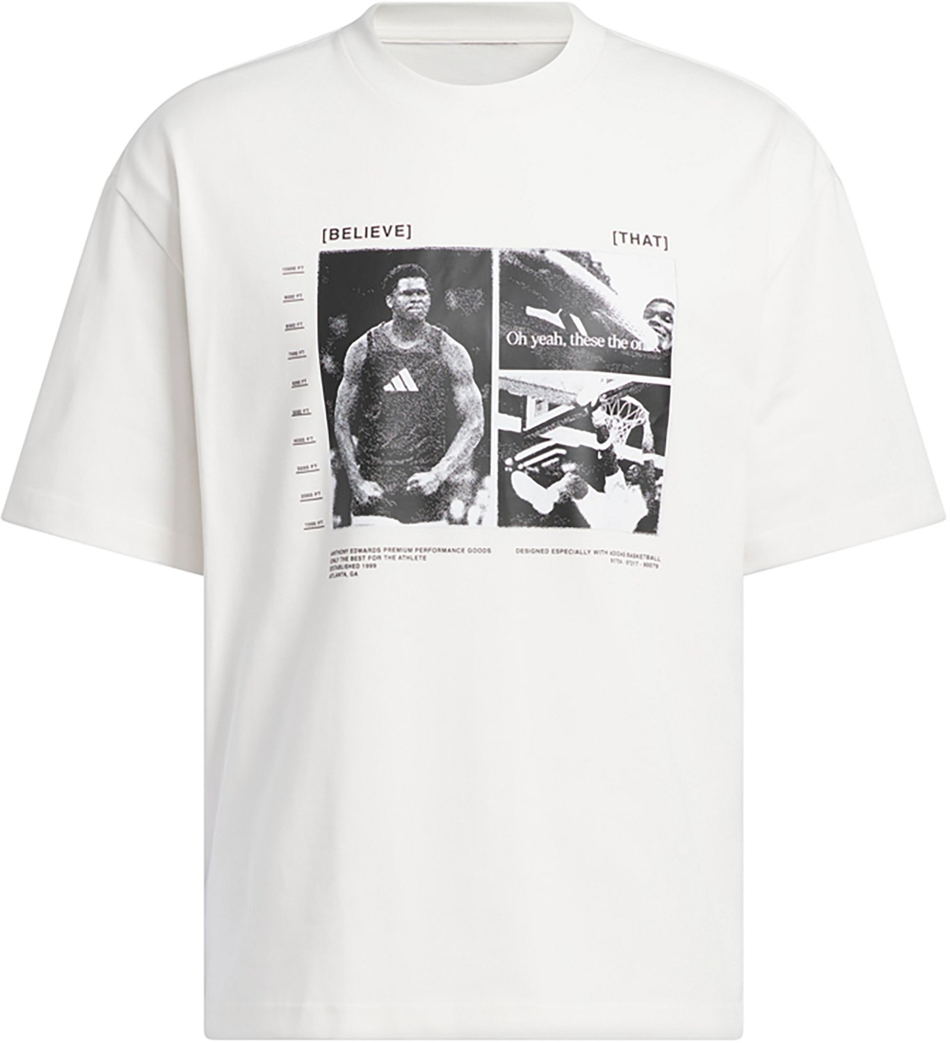 adidas Men's Anthony Edwards Designed For Training Basketball T-shirt - view number 6