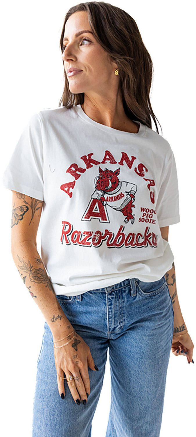 Gameday Social Women's Arkansas Razorbacks Archival Arch Short Sleeve T-shirt - view number 2