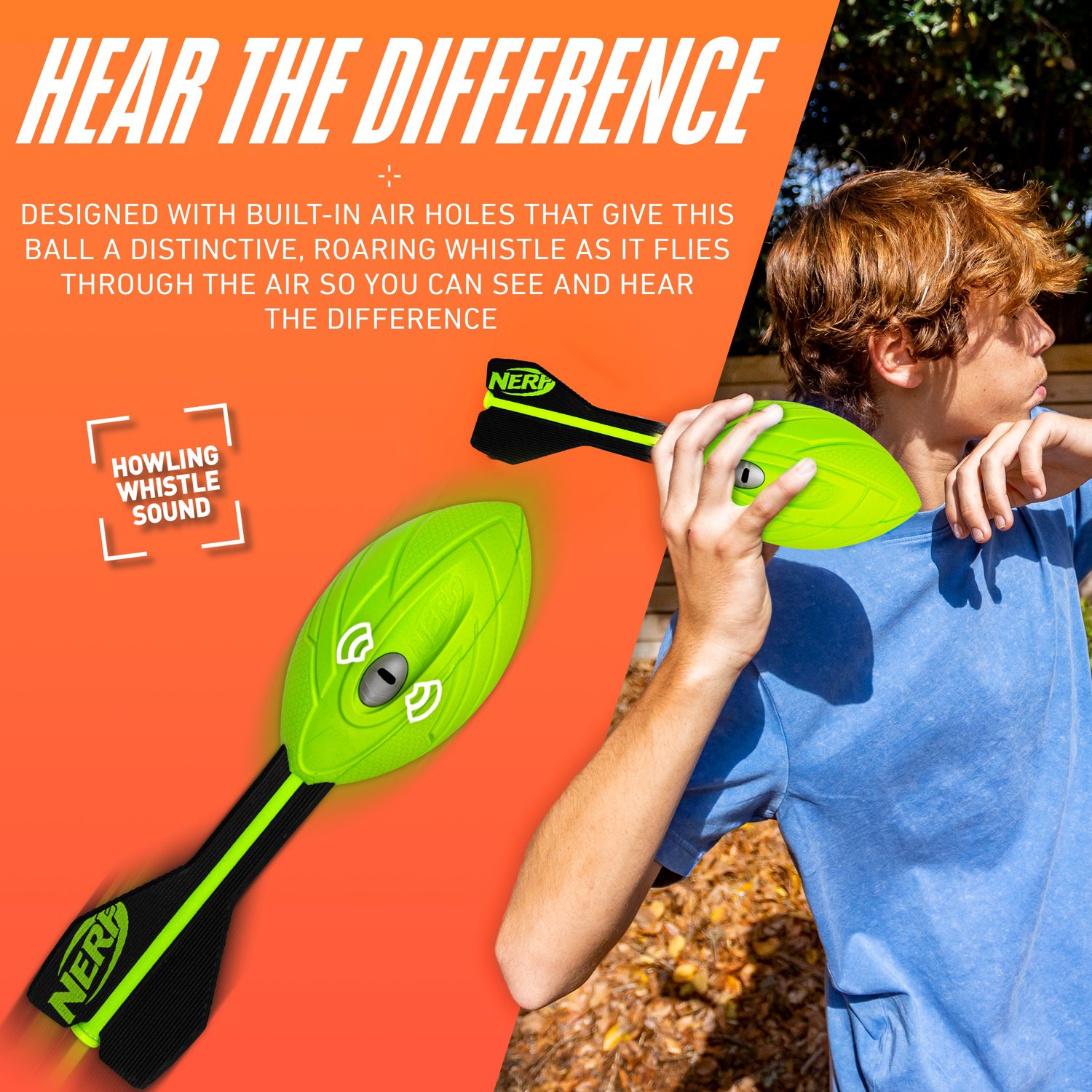 NERF Vortex Glow In The Dark Aero Howler Football