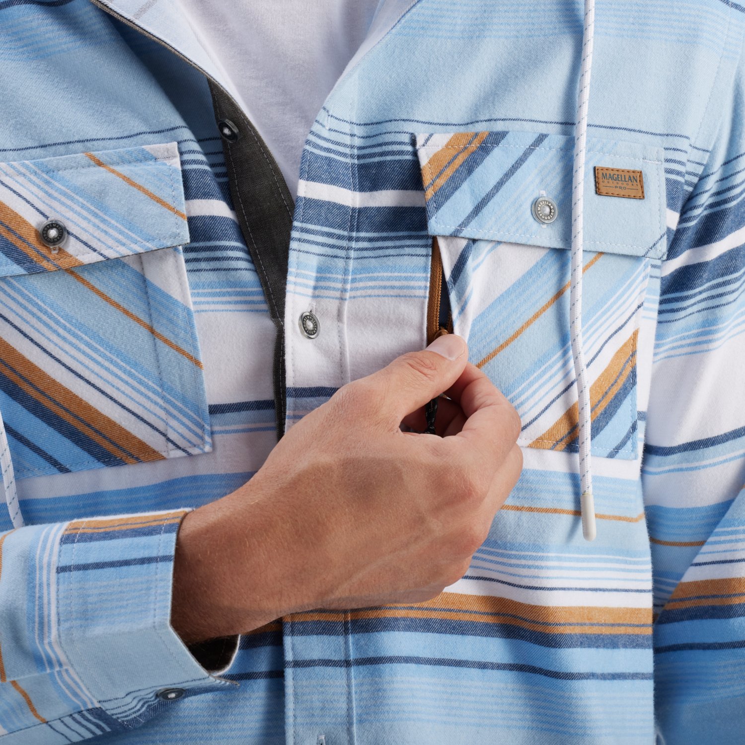 Magellan Outdoors Men's Pro Jacob Wheeler Angler Flannel Hoodie - view number 4