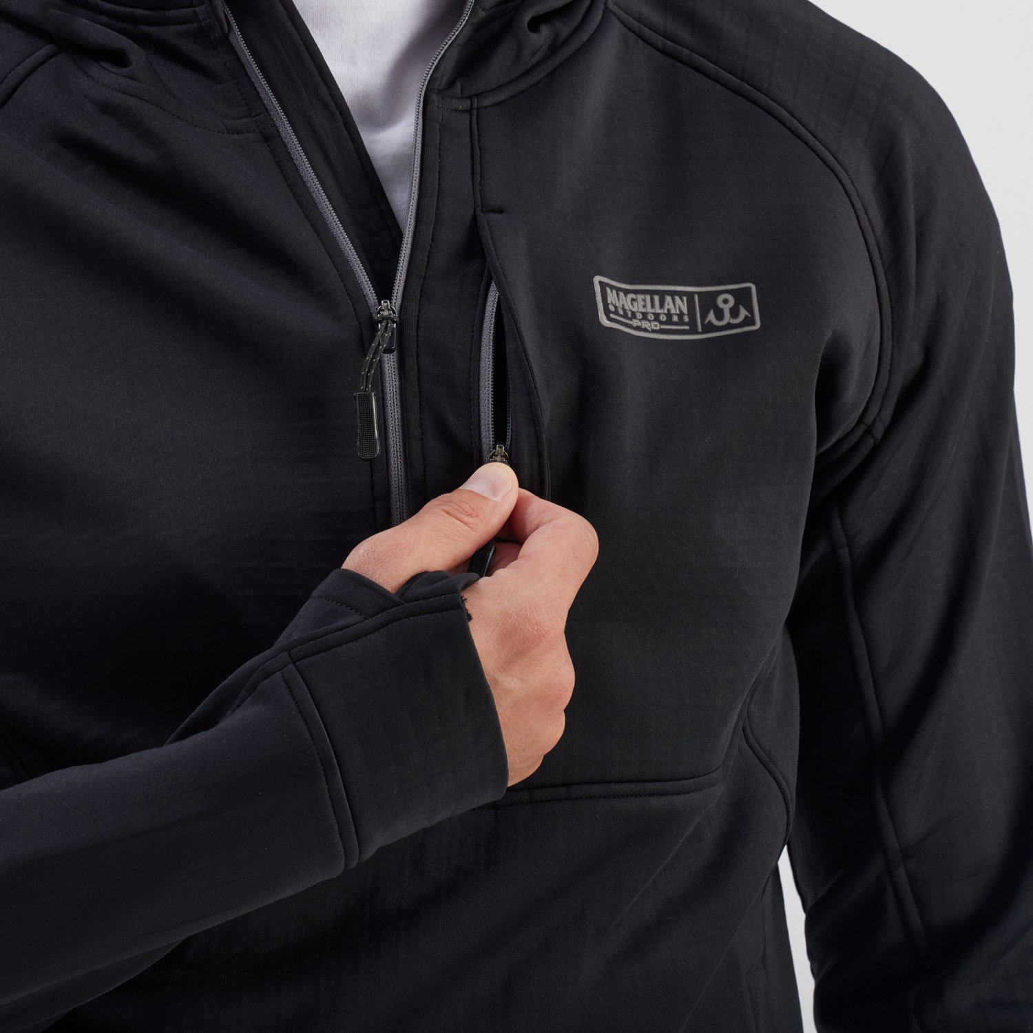 Magellan Outdoors Men's Pro Jacob Wheeler Angler Fleece Gaiter Hoodie - view number 4