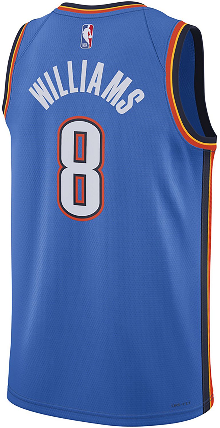 Nike Men's Oklahoma City Thunder Jalen Williams Swingman Icon Player Name and Number Jersey - view number 2