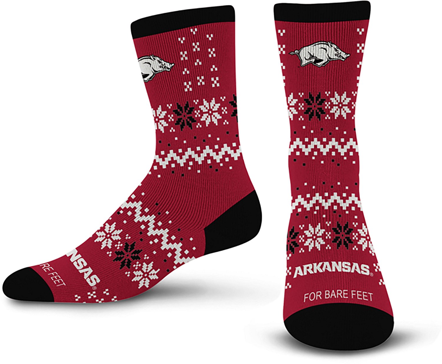 For Bare Feet University of Arkansas Team Sweater Socks