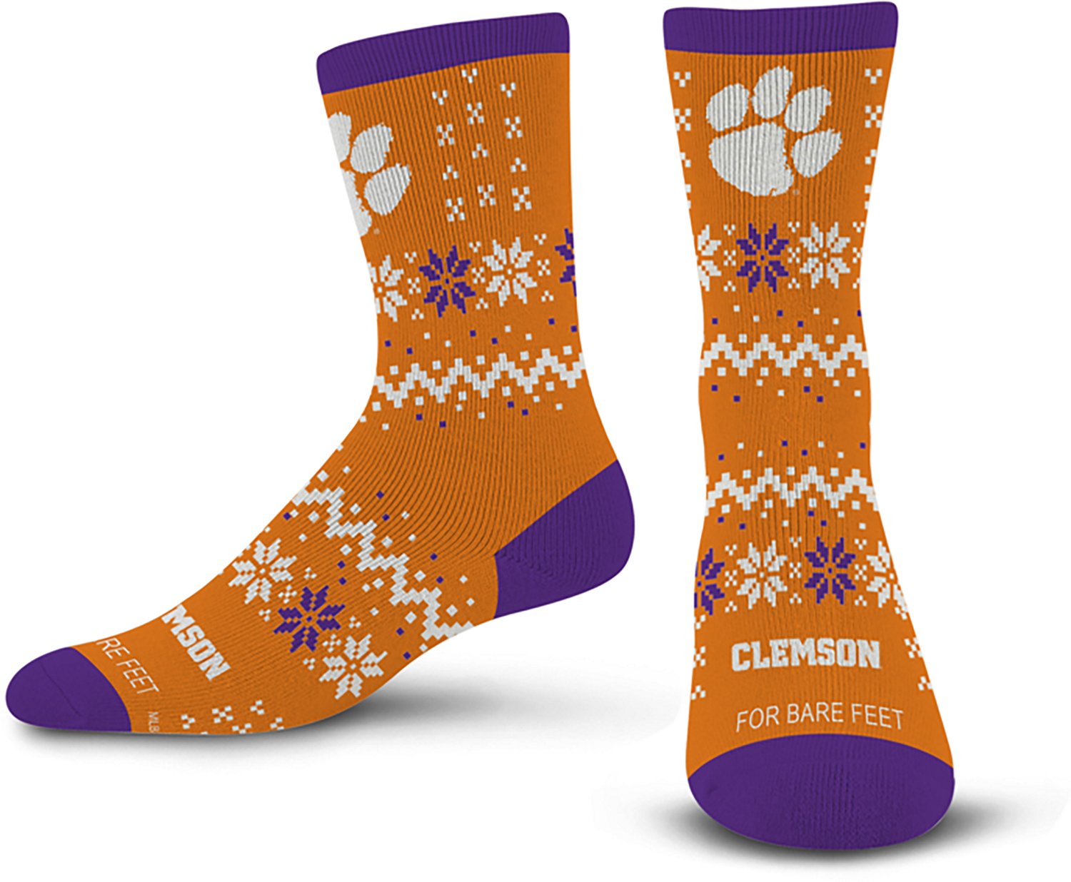 For Bare Feet Clemson University Team Sweater Socks