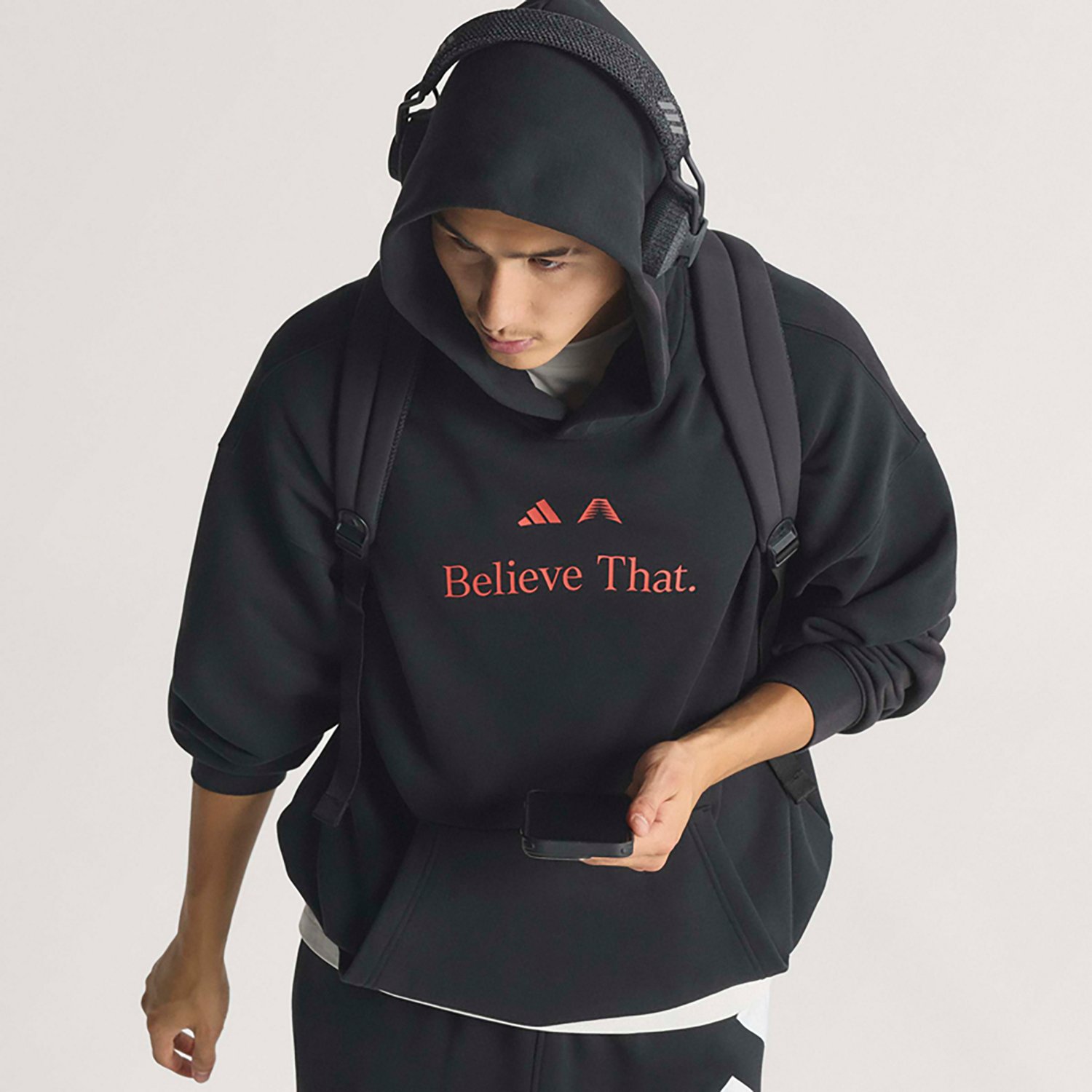adidas Men's Anthony Edwards Believe That Basketball Hoodie - view number 4
