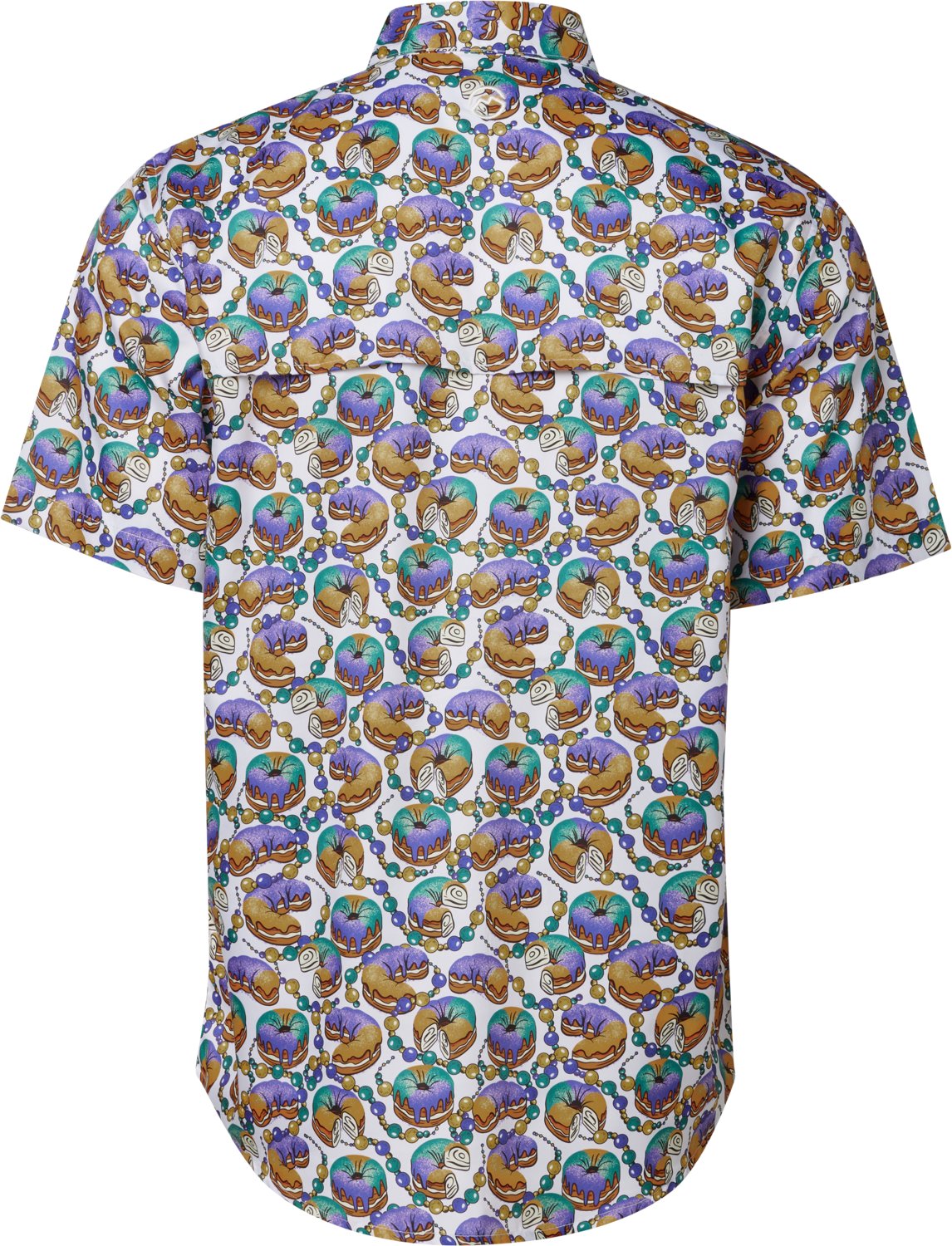 Magellan Outdoors Men's Mardi Gras Print Short Sleeve Shirt - view number 3