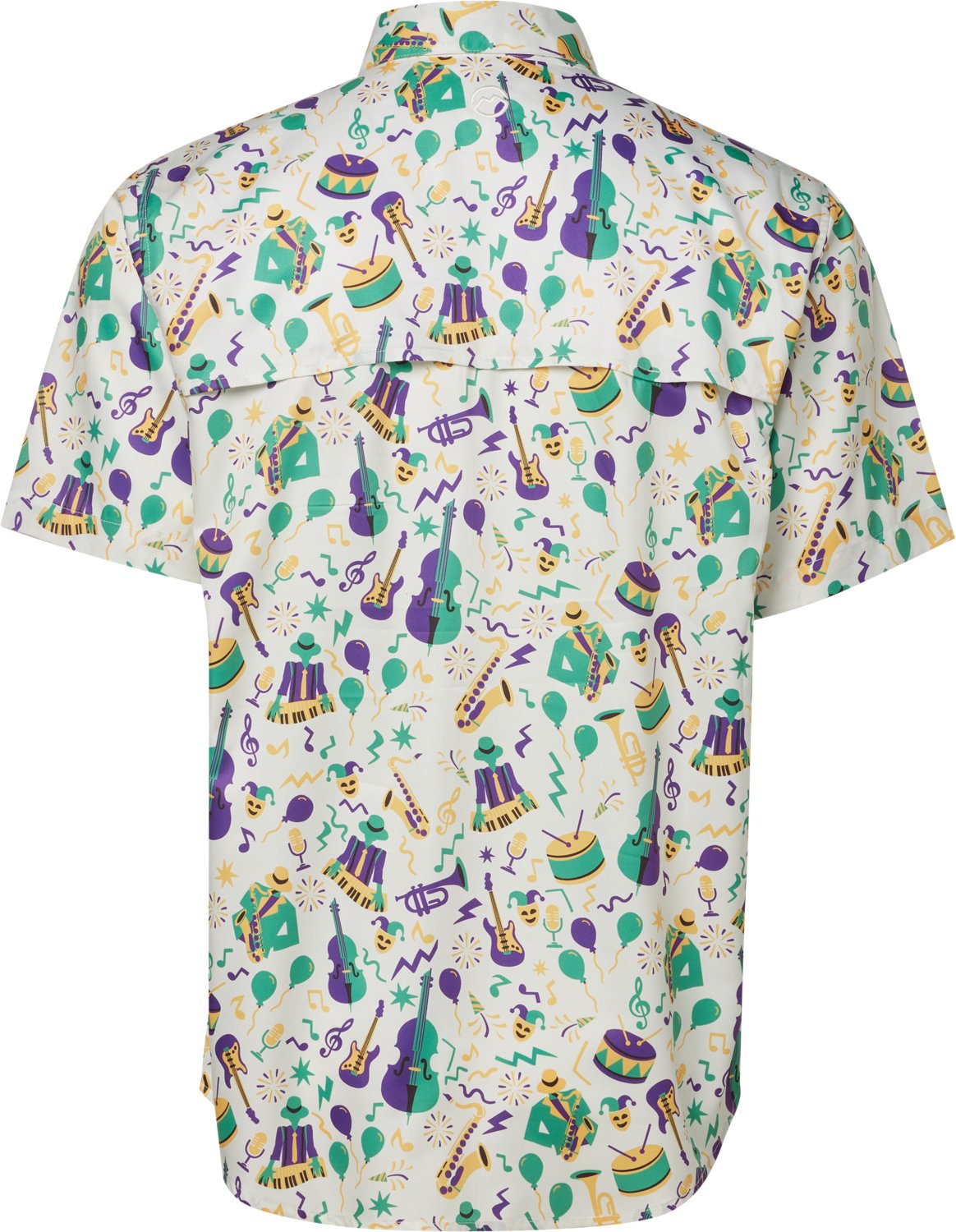 Magellan Outdoors Men's Mardi Gras Print Short Sleeve Shirt - view number 4