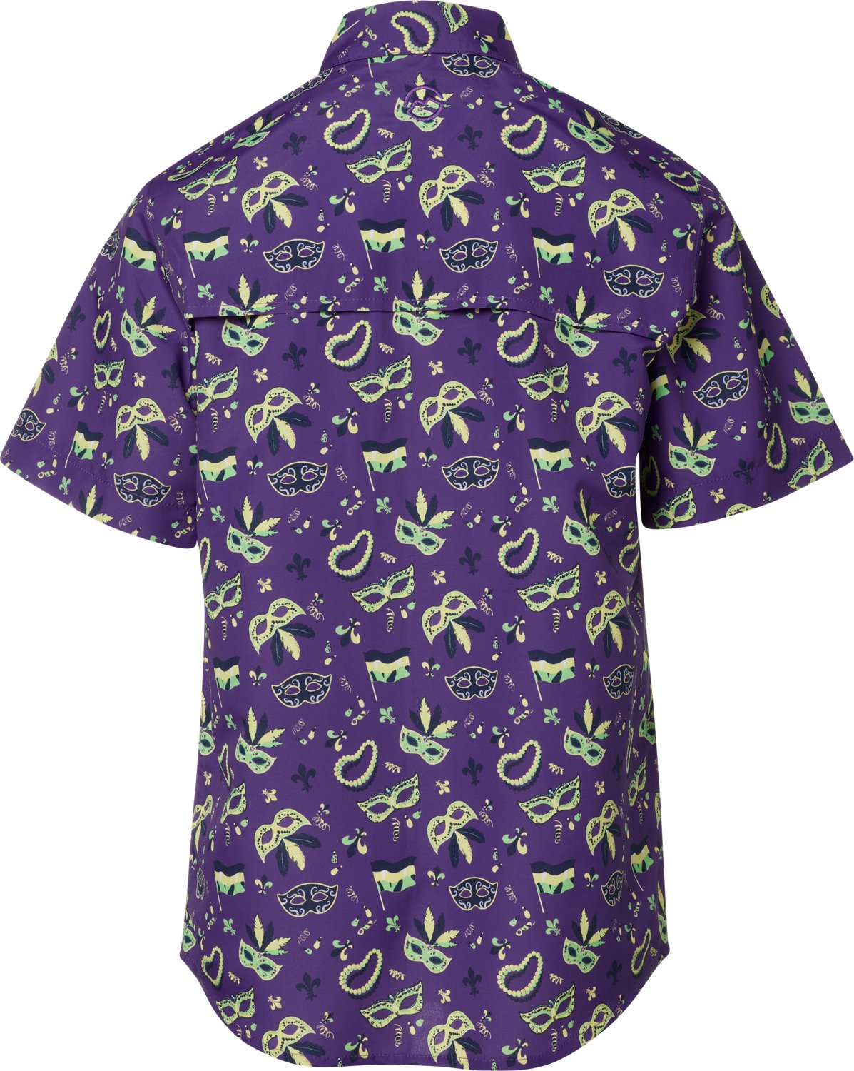 Magellan Outdoors Boys' Mardi Gras Print Short Sleeve Button-Down Shirt - view number 2