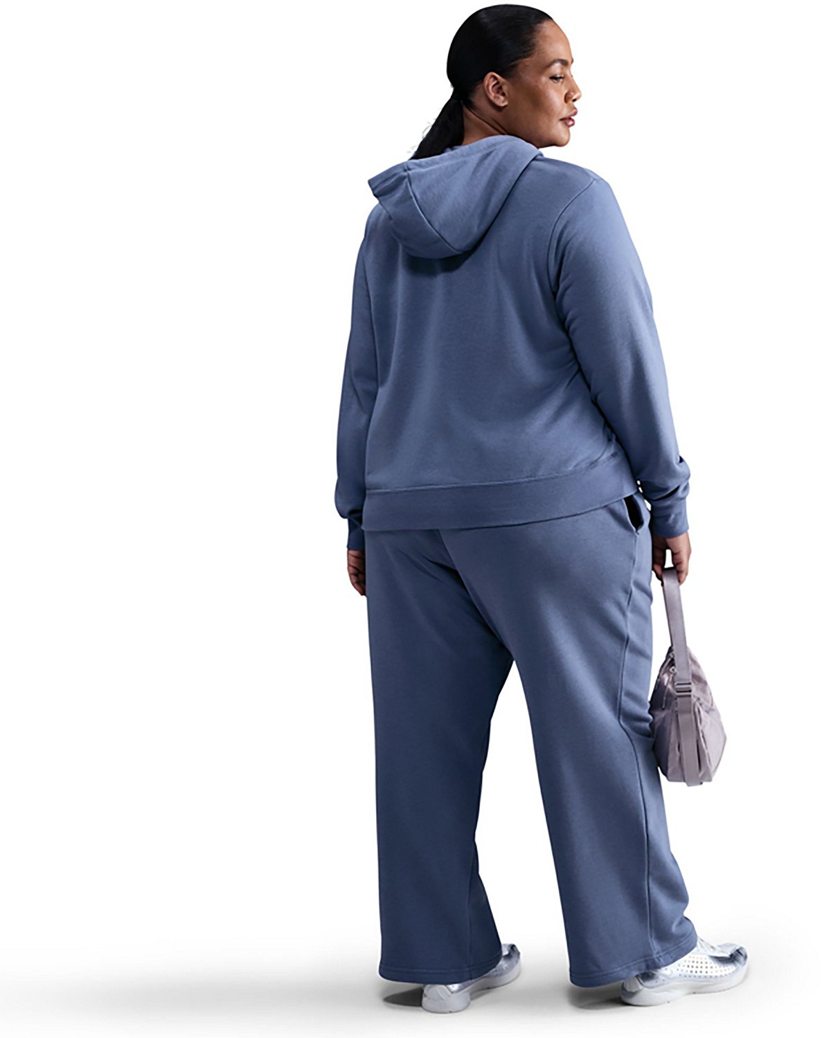 Nike Women's Sportswear Club Fleece Mid Rise Wide Leg Plus Size Sweatpants - view number 2