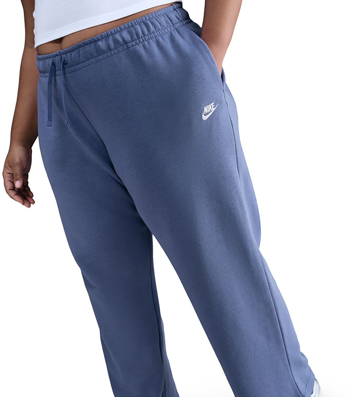 Nike Women's Sportswear Club Fleece Mid Rise Wide Leg Plus Size Sweatpants - view number 3