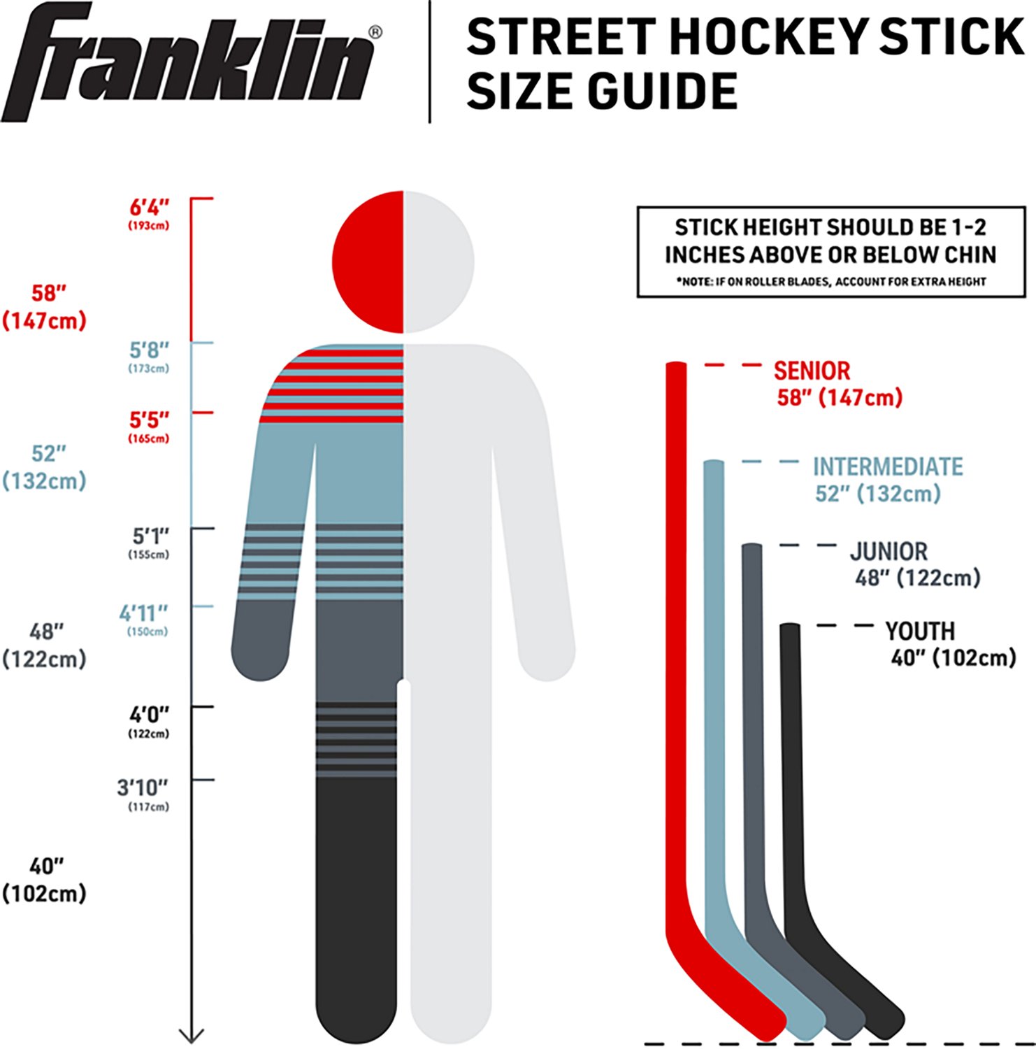 Franklin Sports Junior's NHL Power X Street Hockey Stick Left-Handed - view number 7