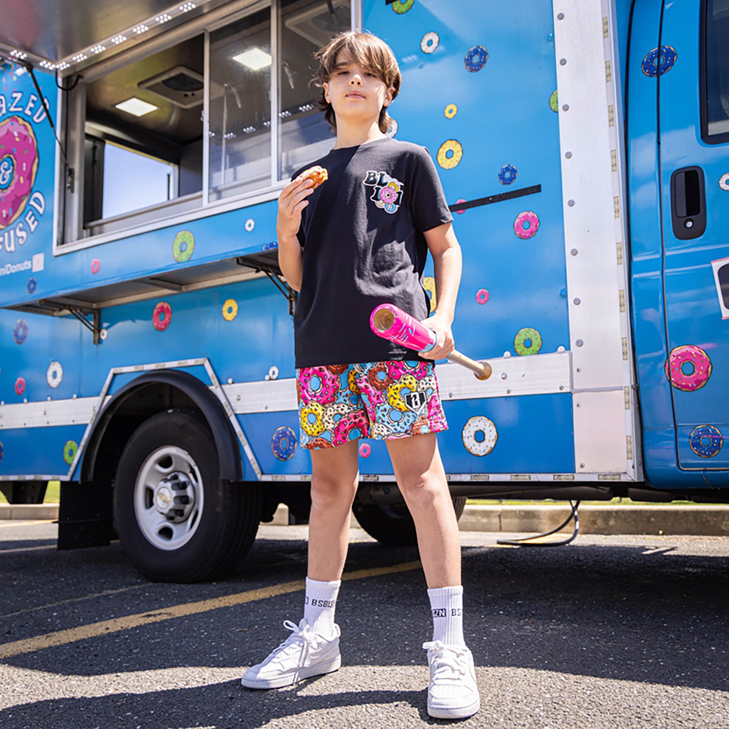 Baseball Lifestyle 101 Youth Donut Shorts 5 in                                                                                   - view number 3