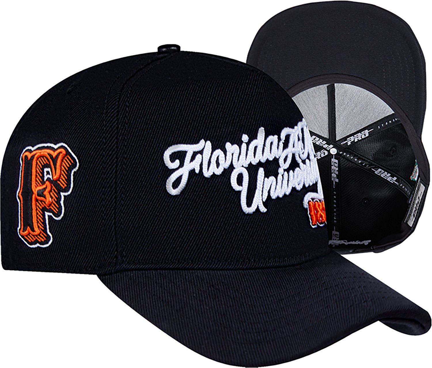 Pro Standard Men's Florida A&M University Vault Script Varsity Pinchfront Snapback Hat - view number 7