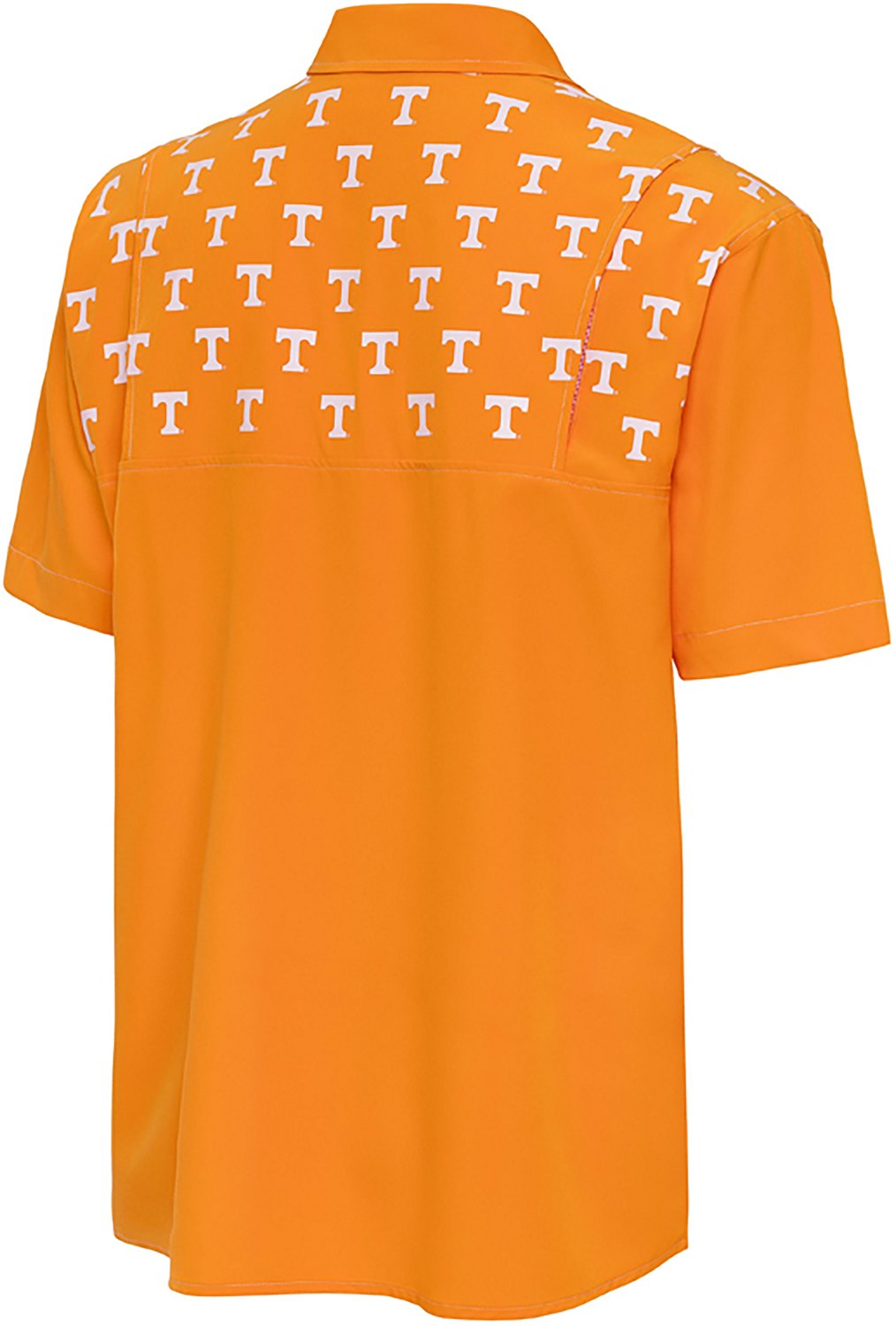 Antigua Men’s University of Tennessee Scatter Print Woven Fishing Shirt