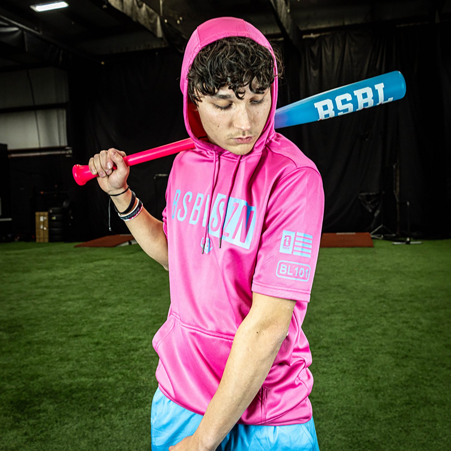 Baseball Lifestyle 101 Youth BSBL-SZN Short Sleeve Hoodie                                                                        - view number 3