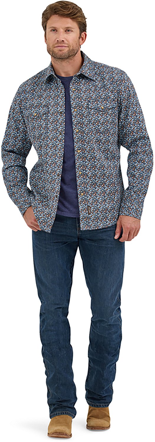 Wrangler Men's Retro® Premium Long Sleeve Modern Fit Western Snap Plaid Shirt - view number 4
