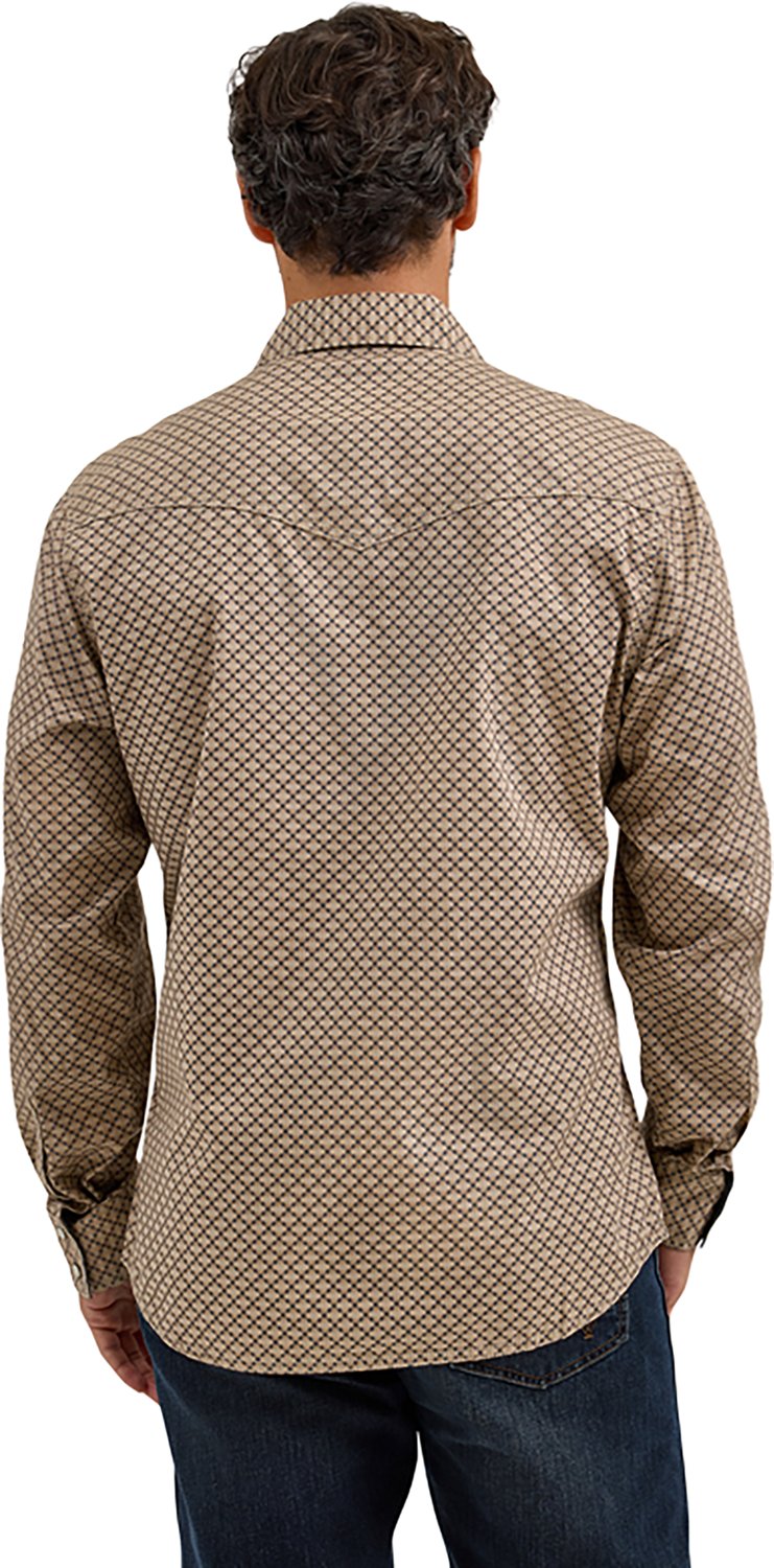 Wrangler Men's Retro® Premium Long Sleeve Modern Fit Western Snap Plaid Shirt - view number 2