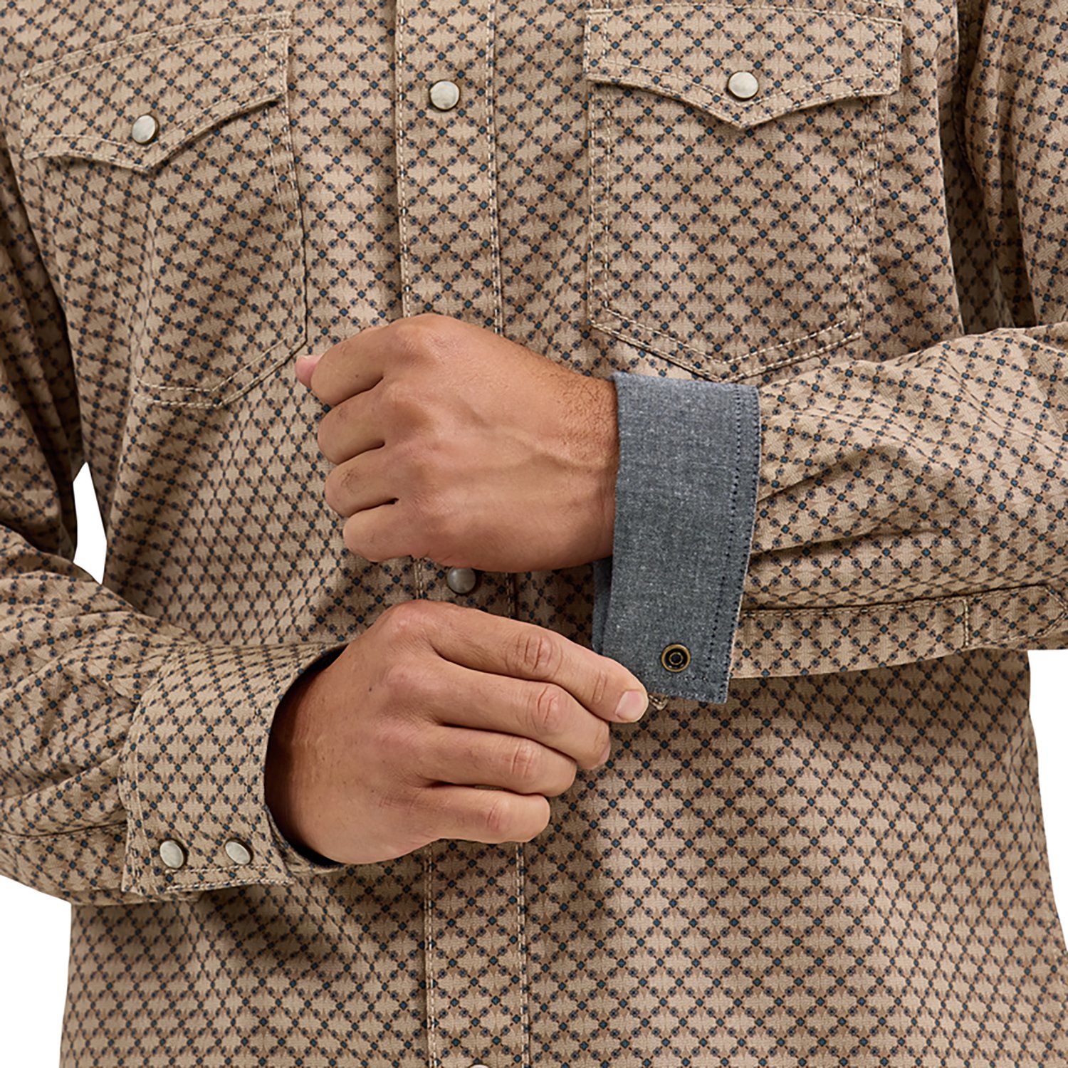 Wrangler Men's Retro® Premium Long Sleeve Modern Fit Western Snap Plaid Shirt - view number 5
