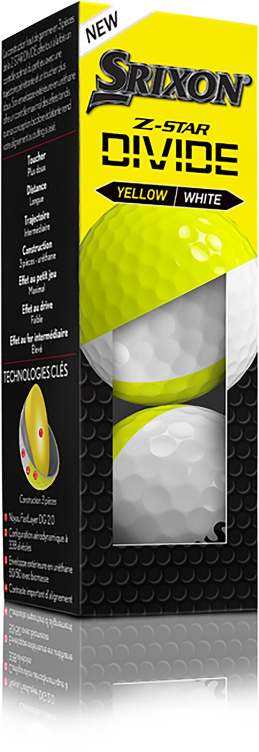SRIXON Z-STAR DIVIDE 50/50 White/Tour Yellow Golf Balls 12-Pack - view number 2