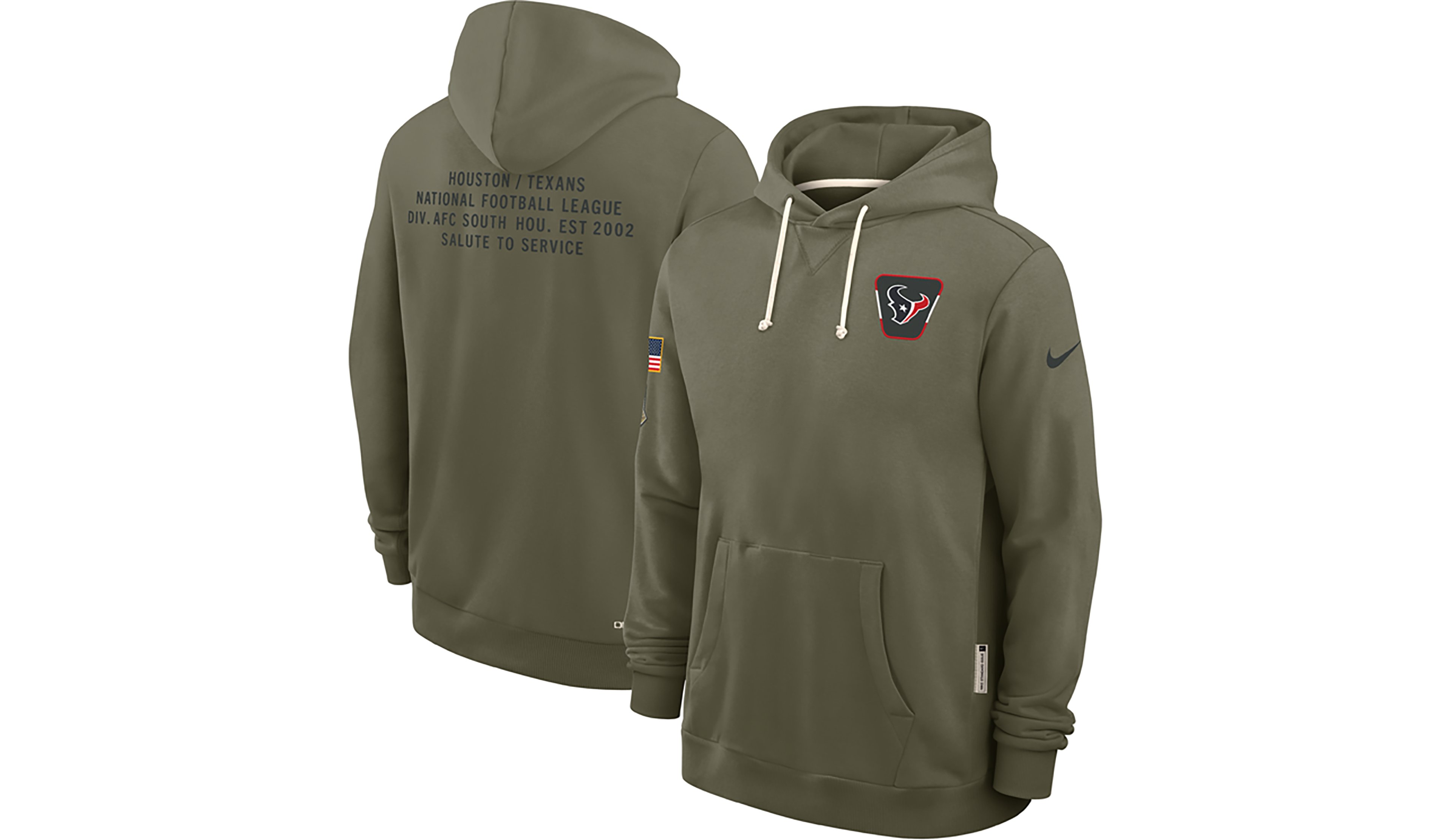 Nike Men's Texans Salute to Service Dri-FIT Sideline Long Sleeve Hoodie
