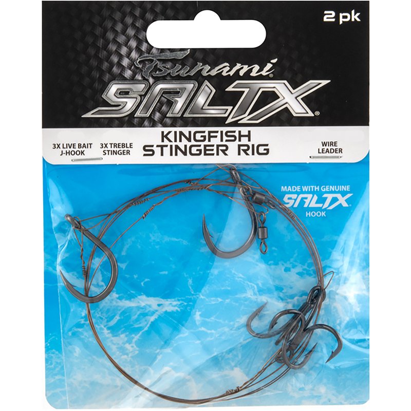 Tsunami SaltX Kingfish Stinger Rig 2-Pack, Size 1/0