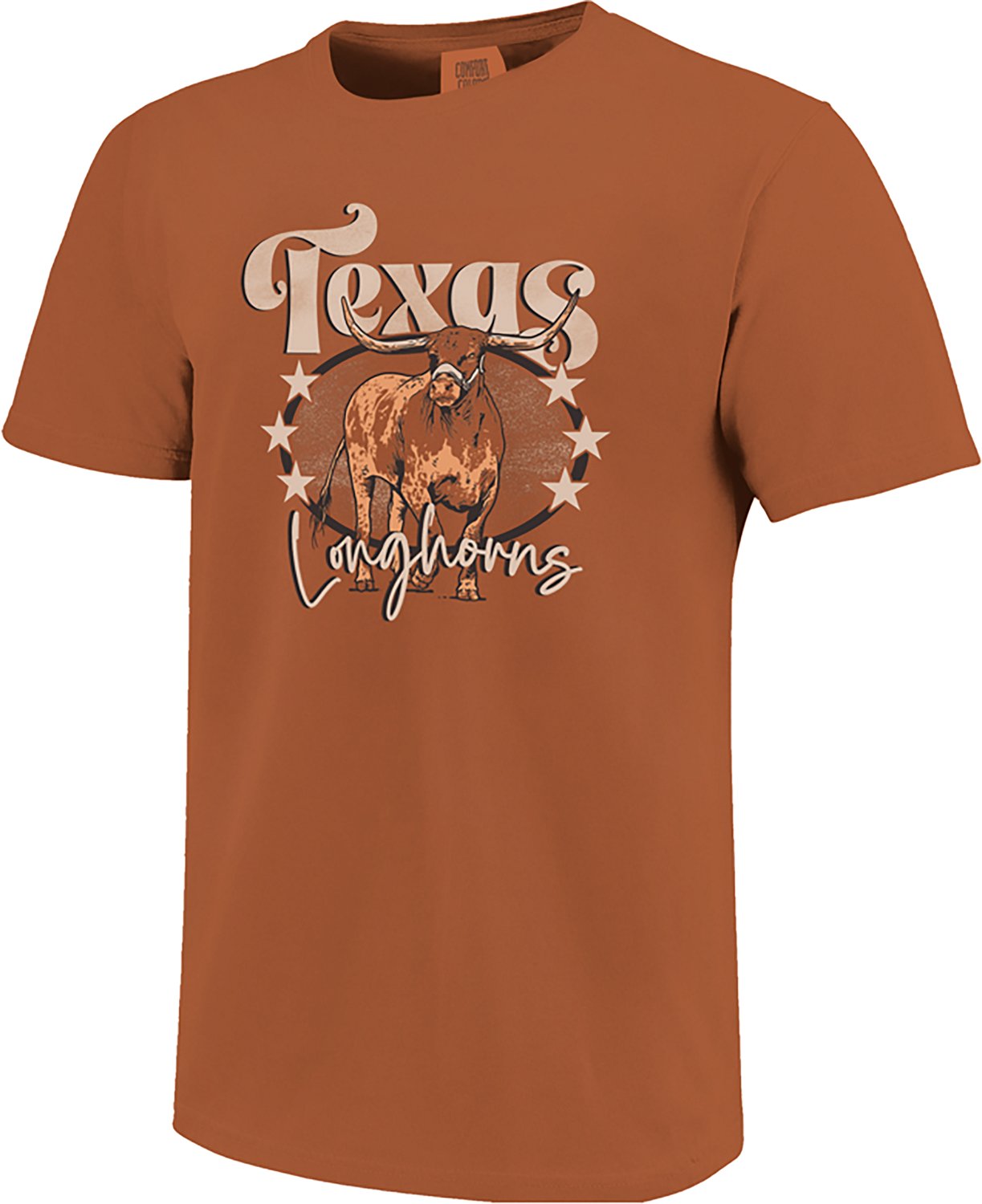 Image One Women's Texas Longhorns Mascot Star Frame Comfort Colors Short Sleeve T-shirt - view number 2