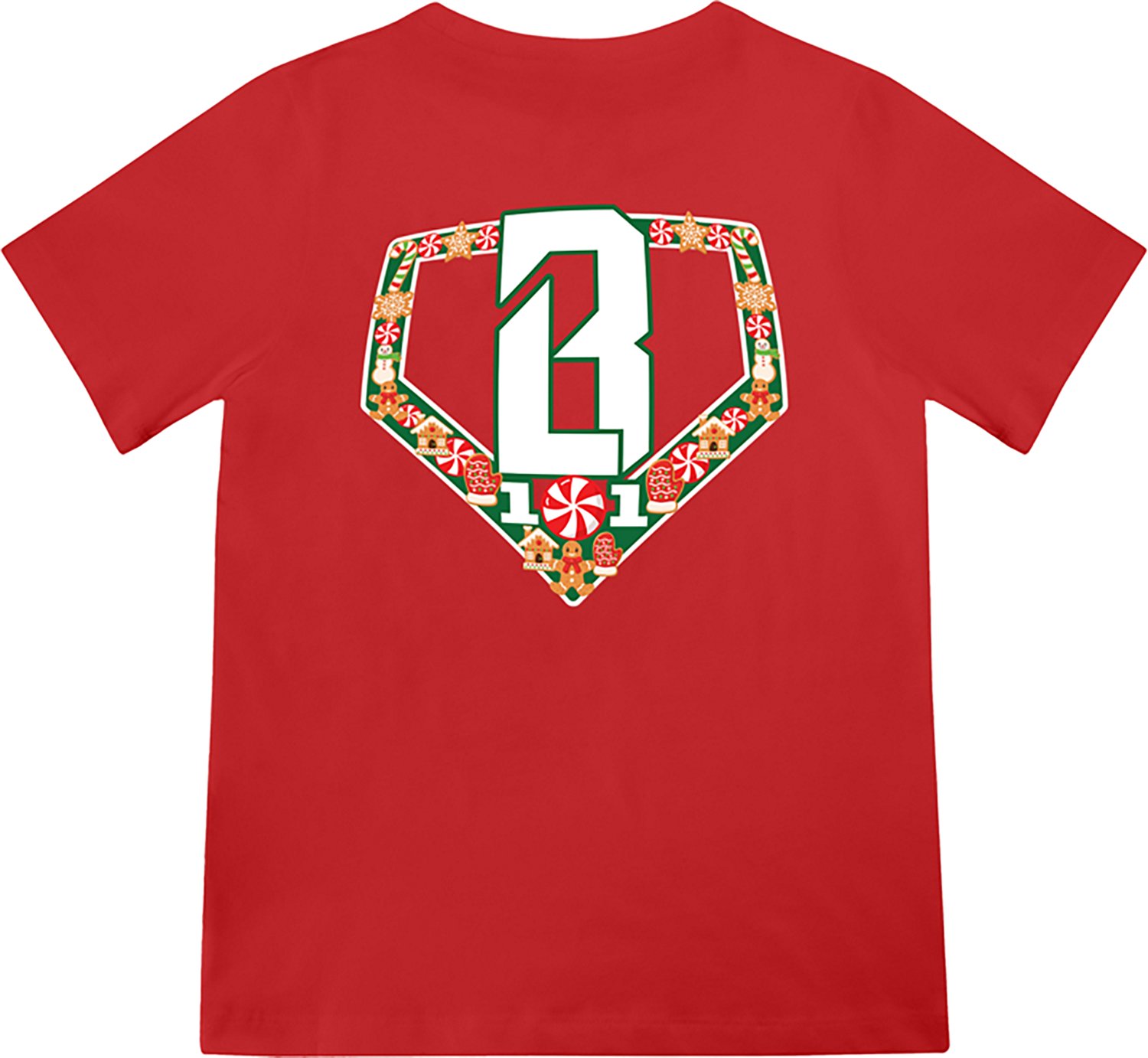 Baseball Lifestyle 101 Youth Holiday Home Plate Short Sleeve T-shirt - view number 2