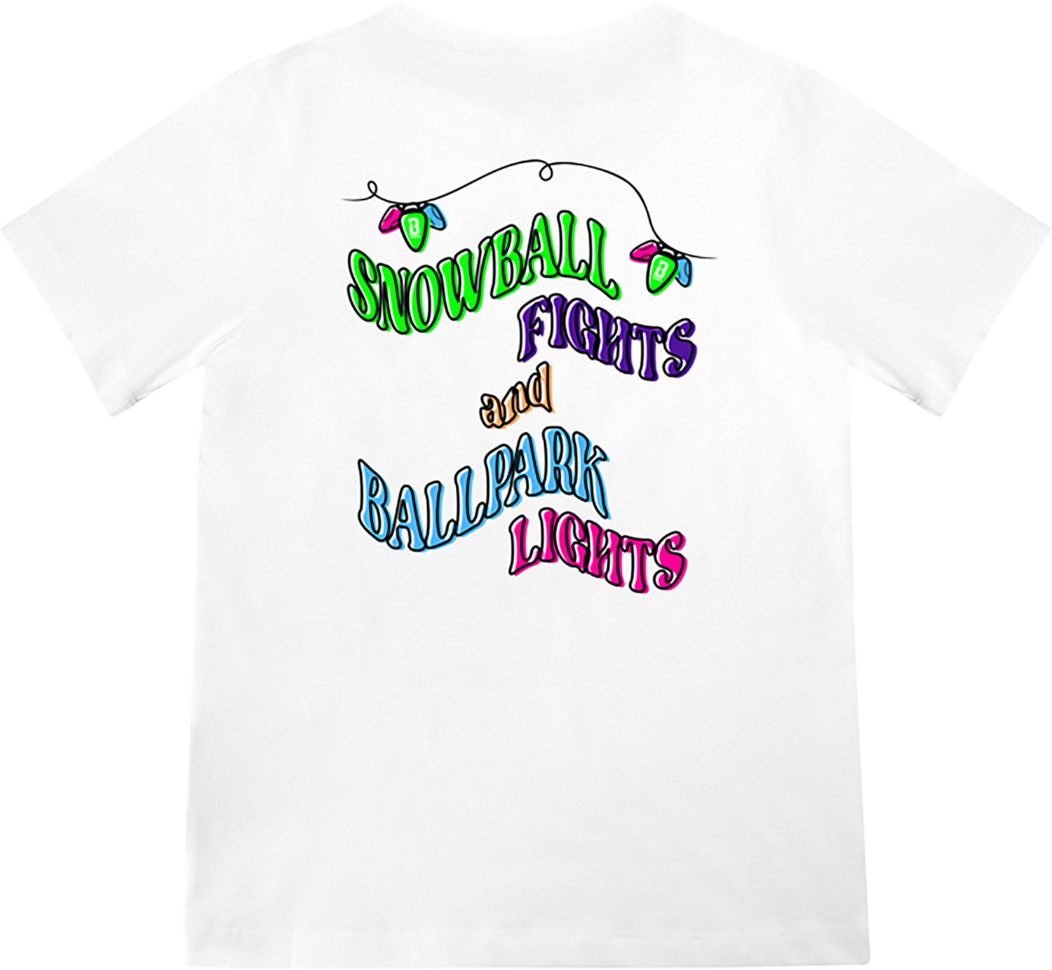 Baseball Lifestyle 101 Youth Snowball Fights & Ballpark Lights Short Sleeve T-shirt - view number 2