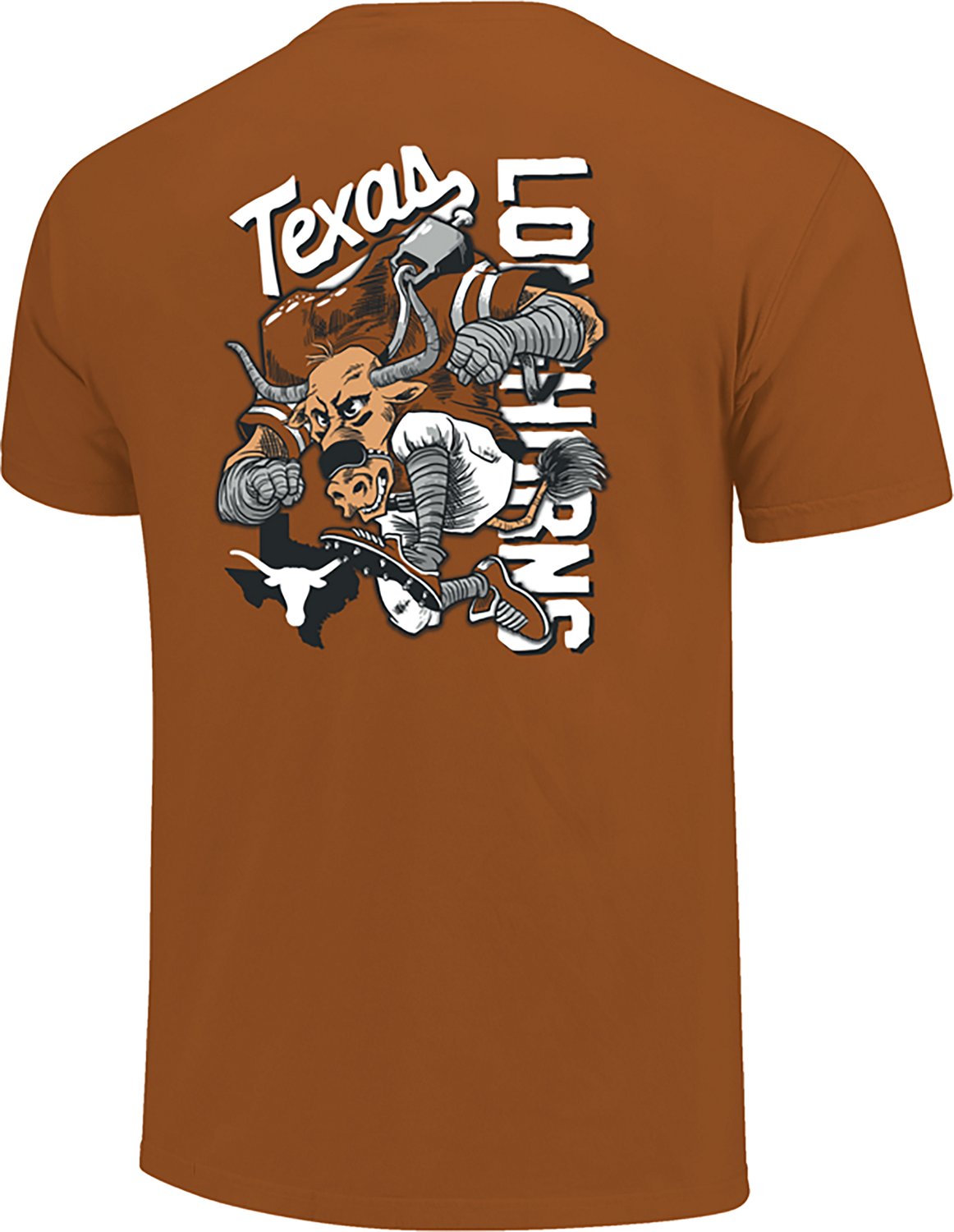 Image One Youth's University of Texas Longhorns Sketched Mascot Stack Short Sleeve T-shirt - view number 3